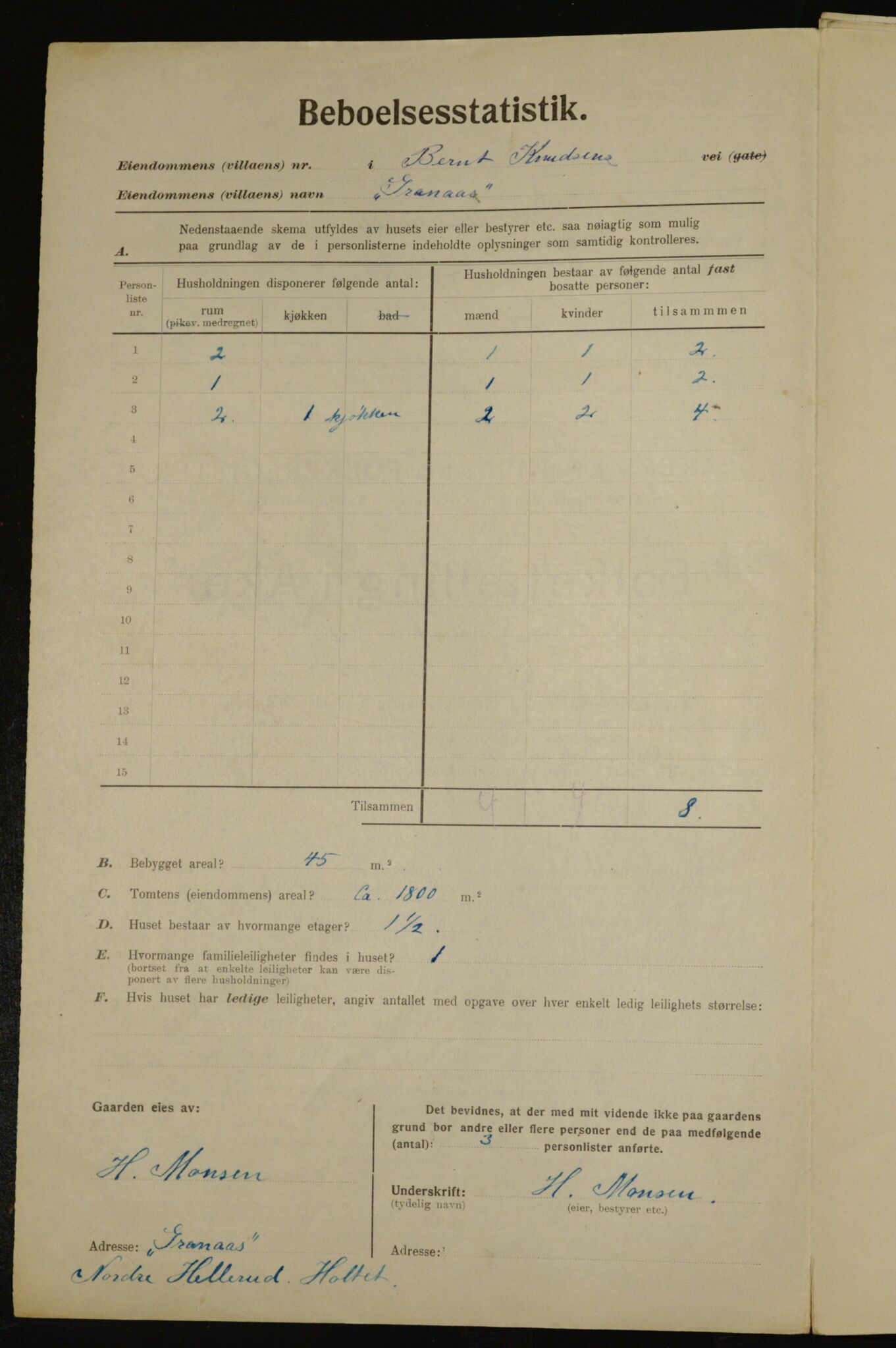 , Kommunal folketelling 1.12.1923 for Aker, 1923, s. 36854