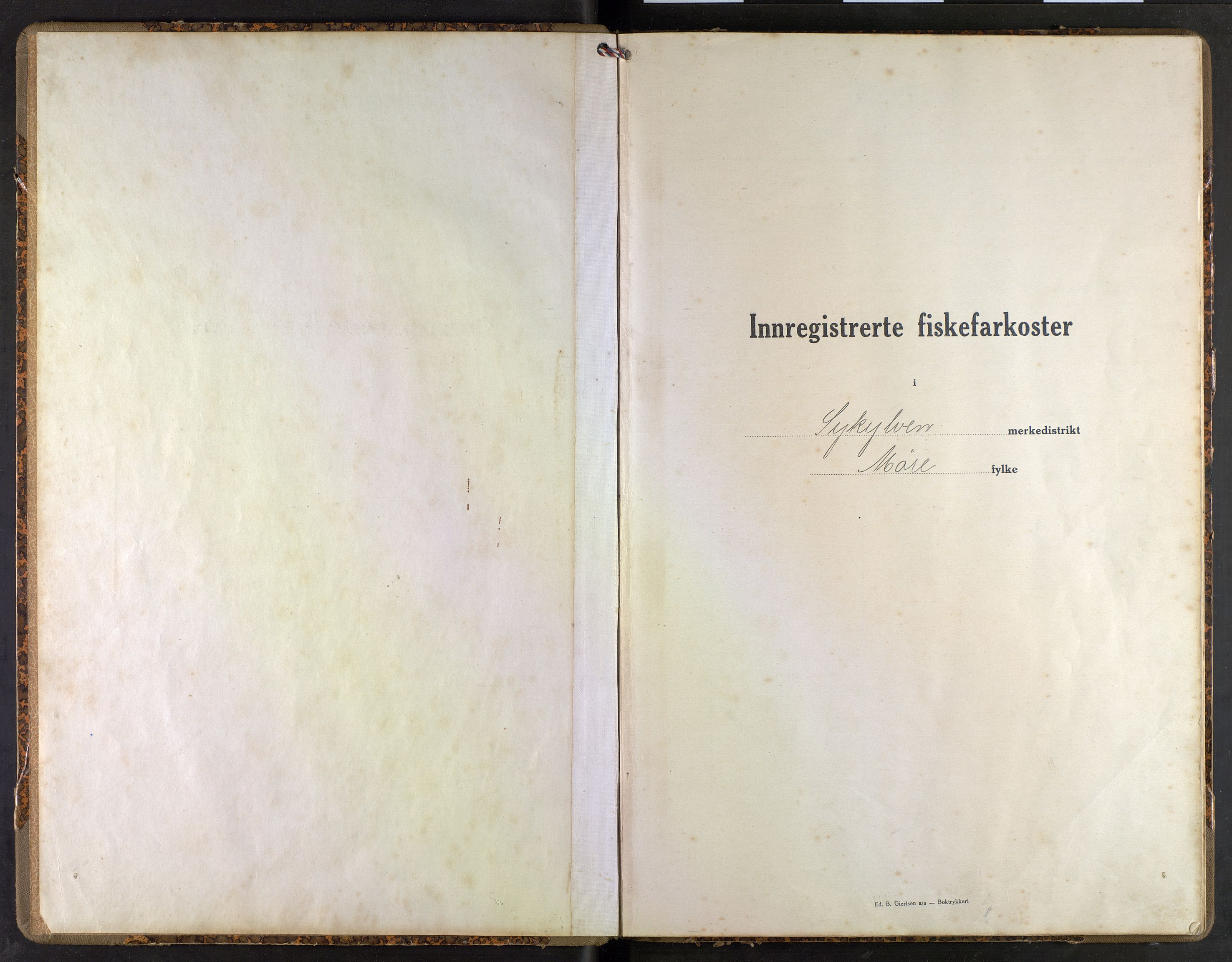 Fiskeridirektoratet - 1 Adm. ledelse - 13 Båtkontoret, AV/SAB-A-2003/I/Ia/Iaf/L0103: 135.0649/2 Merkeprotokoll - Sykkylven, 1929-1954