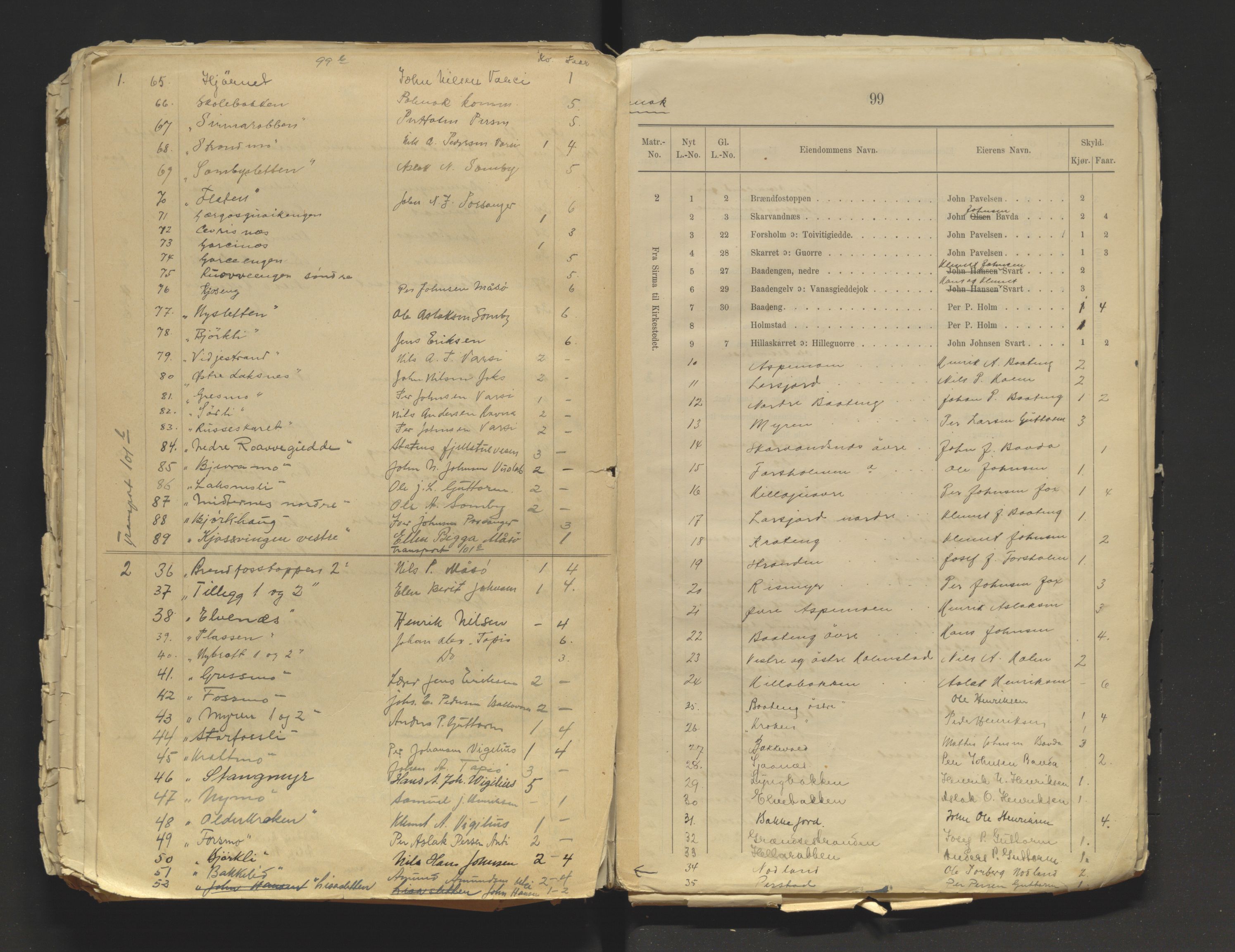 Tana fogderi/sorenskriveri, AV/SATØ-S-0058/I/Ip/L0254/0001: -- / Annet om tinglysing. Matrikkel, Tana sorenskriveri., 1884, s. 99