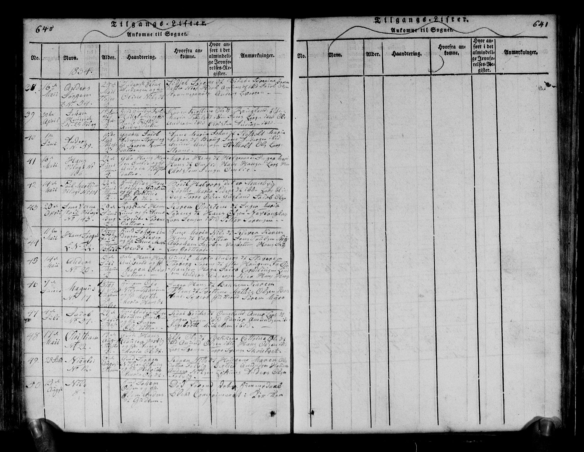 Brunlanes kirkebøker, SAKO/A-342/G/Ga/L0001: Klokkerbok nr. I 1, 1814-1834, s. 640-641