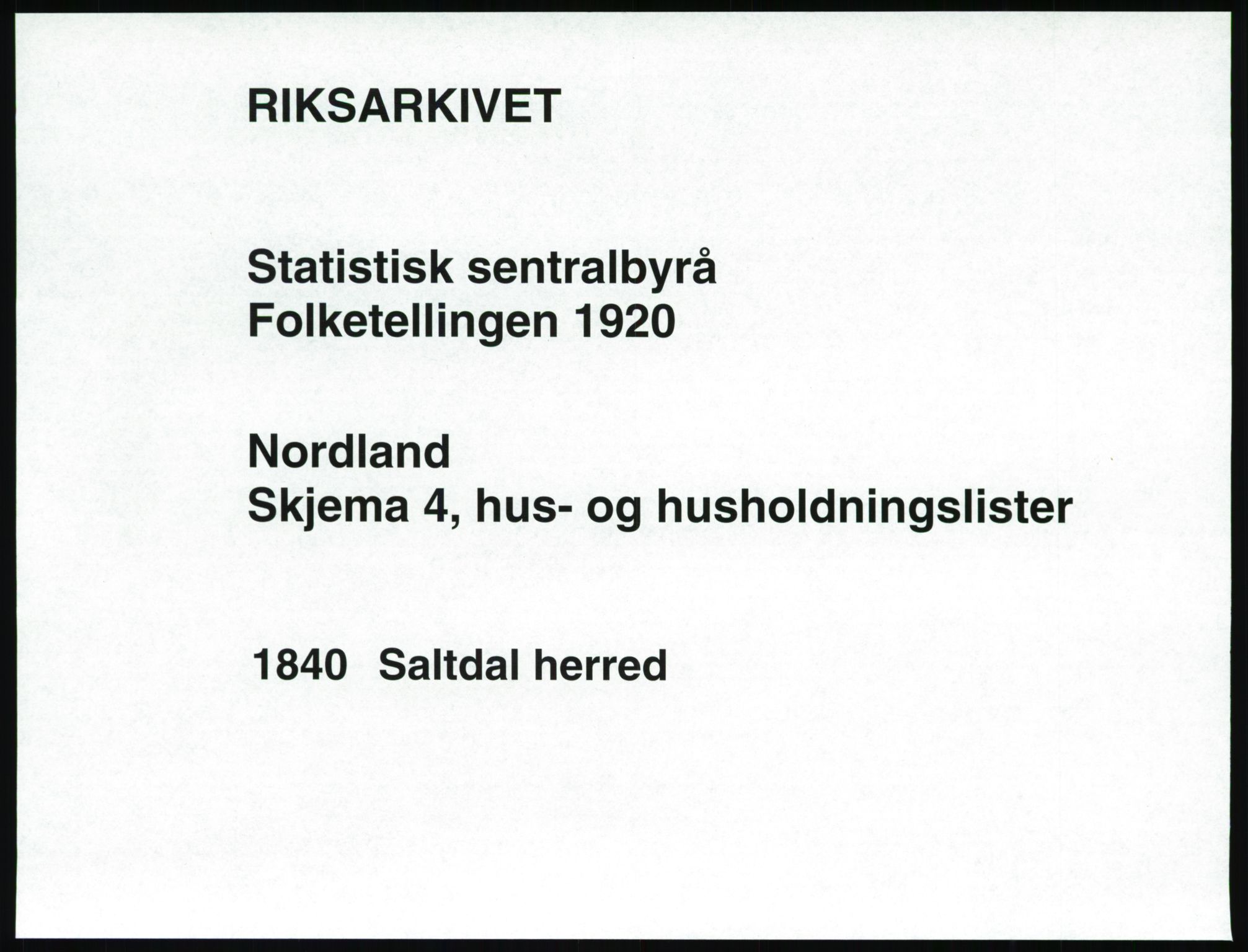 SAT, Folketelling 1920 for 1840 Saltdal herred, 1920, s. 53