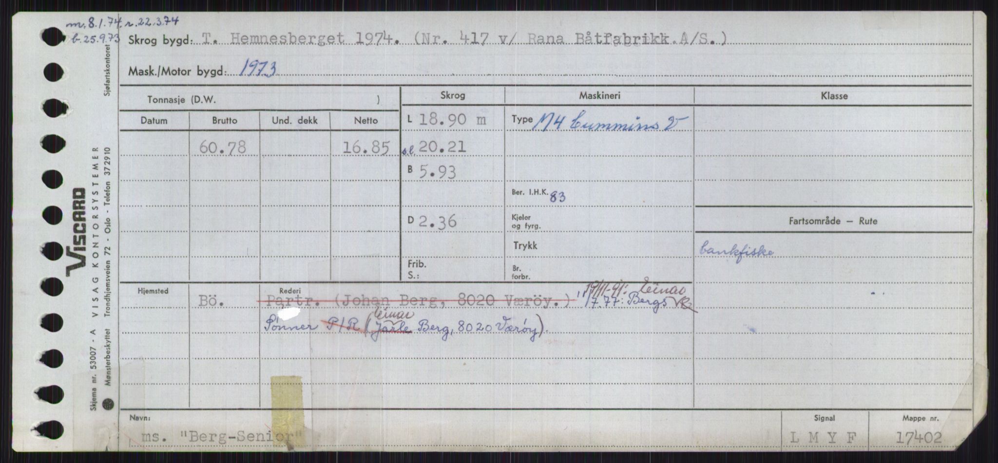 Sjøfartsdirektoratet med forløpere, Skipsmålingen, RA/S-1627/H/Ha/L0001/0001: Fartøy, A-Eig / Fartøy A-Bjøn, s. 741