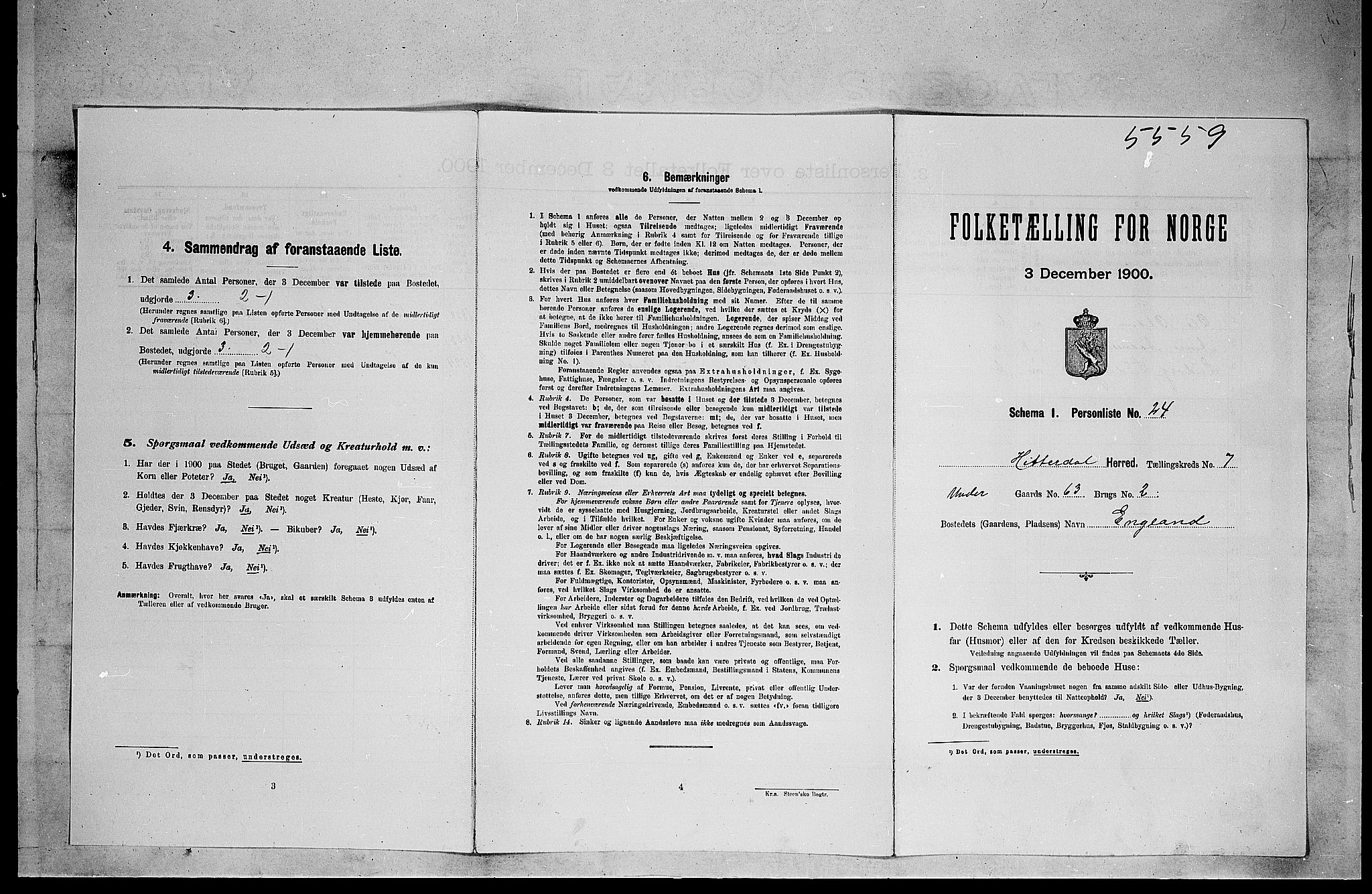 SAKO, Folketelling 1900 for 0823 Heddal herred, 1900, s. 977