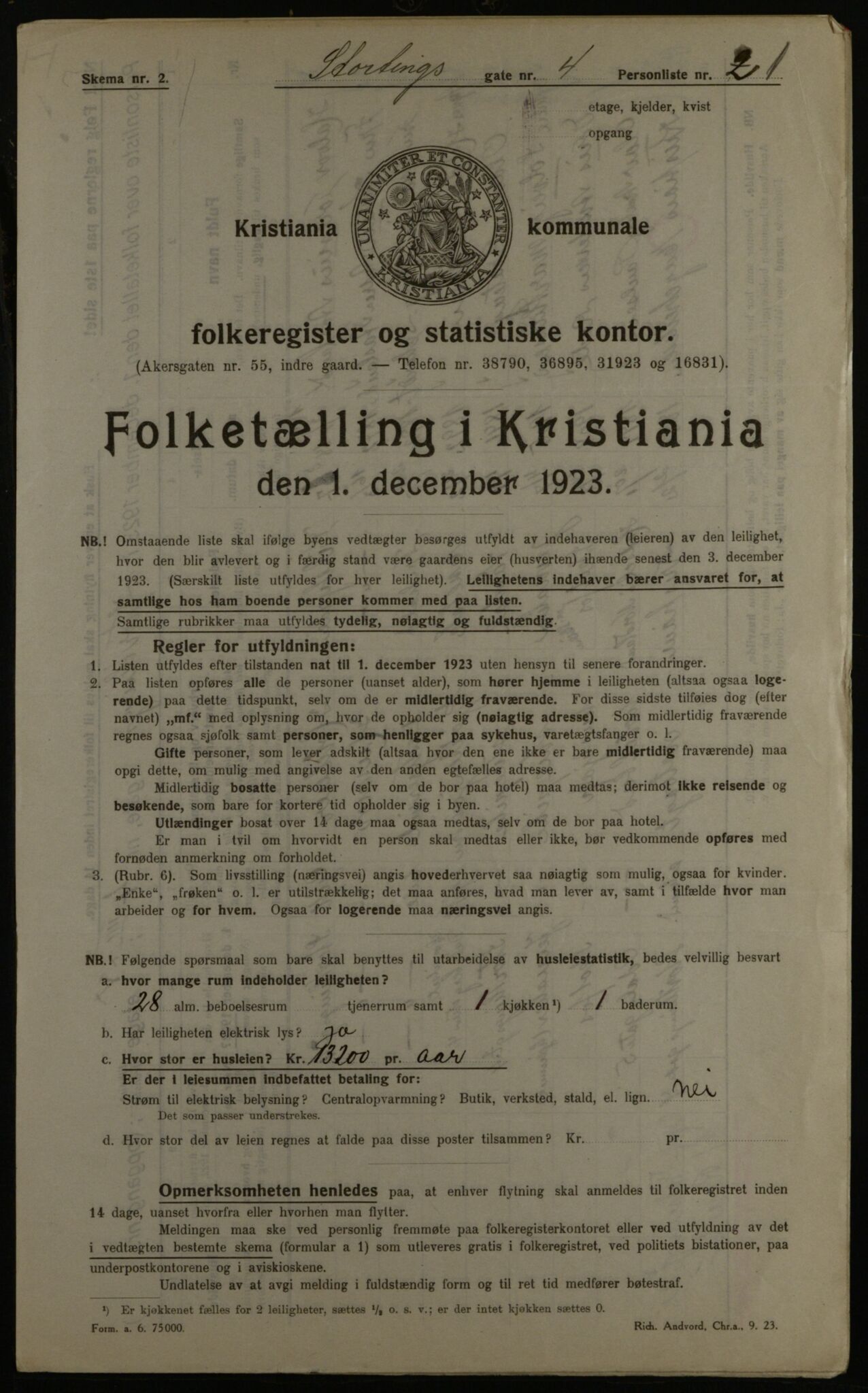 OBA, Kommunal folketelling 1.12.1923 for Kristiania, 1923, s. 114623