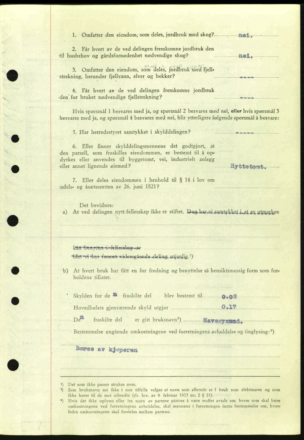 Nedenes sorenskriveri, AV/SAK-1221-0006/G/Gb/Gba/L0052: Pantebok nr. A6a, 1944-1945, Dagboknr: 638/1945