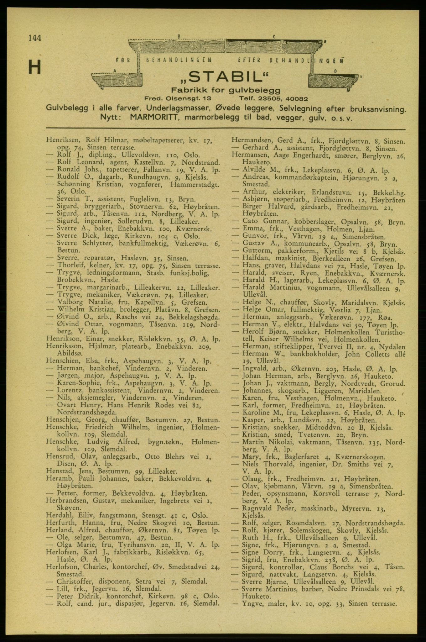 Aker adressebok/adressekalender, PUBL/001/A/006: Aker adressebok, 1937-1938, s. 144