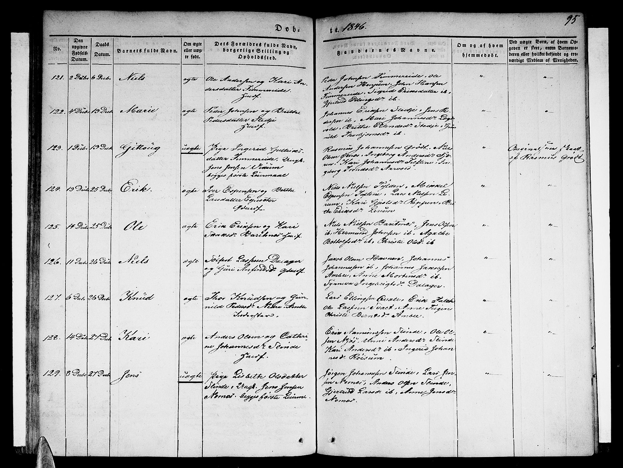 Sogndal sokneprestembete, SAB/A-81301/H/Haa/Haaa/L0011: Ministerialbok nr. A 11, 1839-1847, s. 95