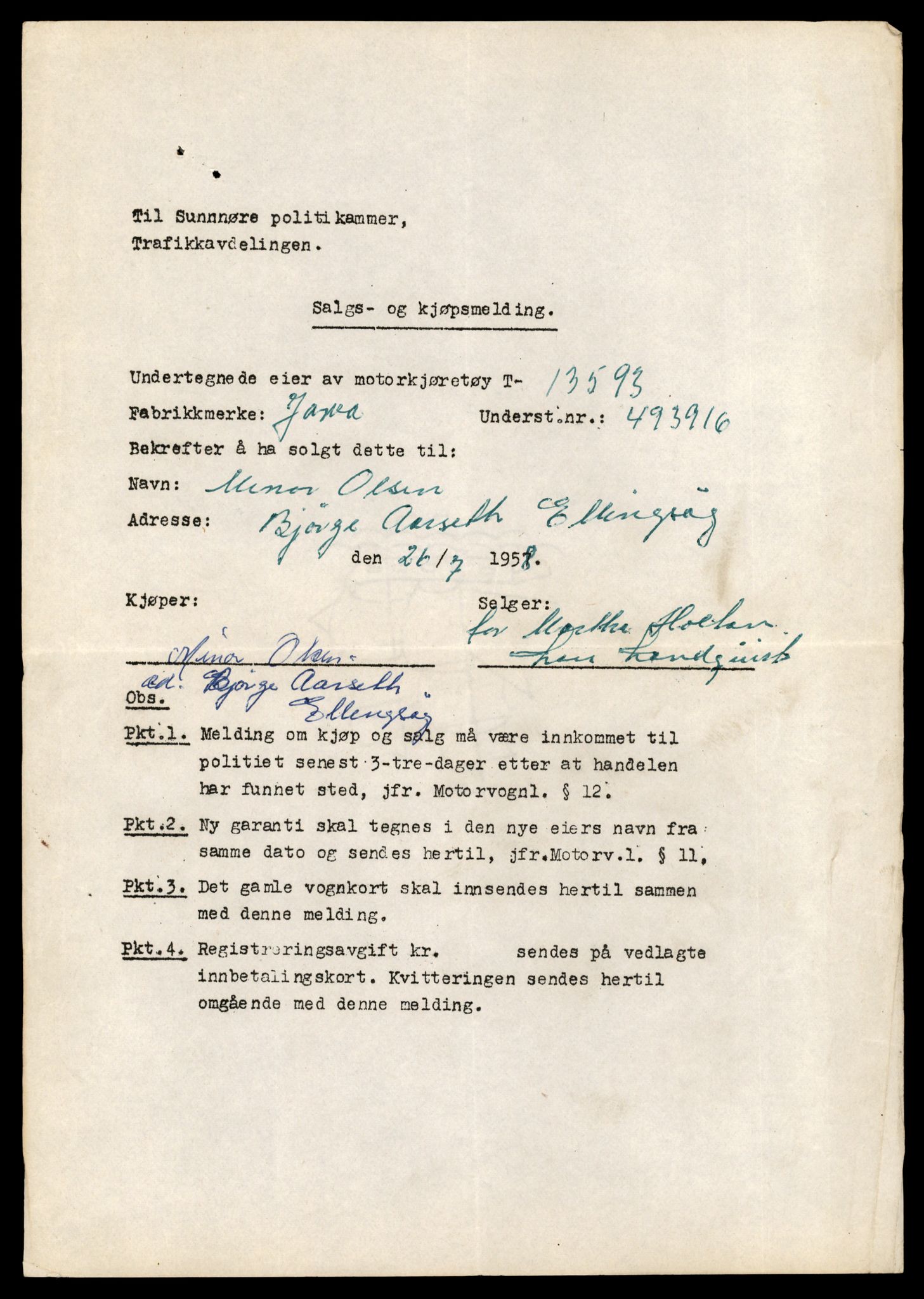Møre og Romsdal vegkontor - Ålesund trafikkstasjon, AV/SAT-A-4099/F/Fe/L0040: Registreringskort for kjøretøy T 13531 - T 13709, 1927-1998, s. 1127