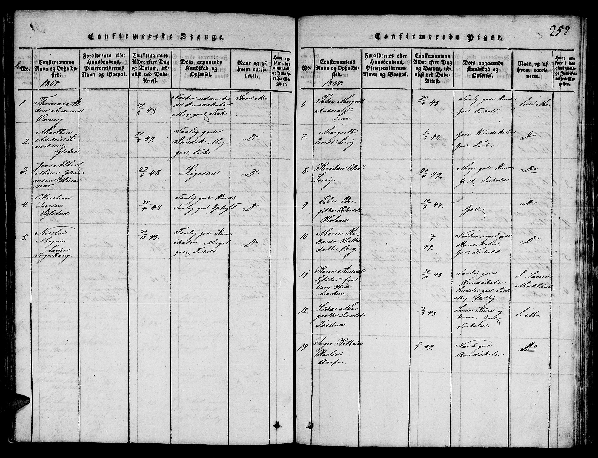 Ministerialprotokoller, klokkerbøker og fødselsregistre - Nord-Trøndelag, SAT/A-1458/780/L0648: Klokkerbok nr. 780C01 /3, 1815-1877, s. 252