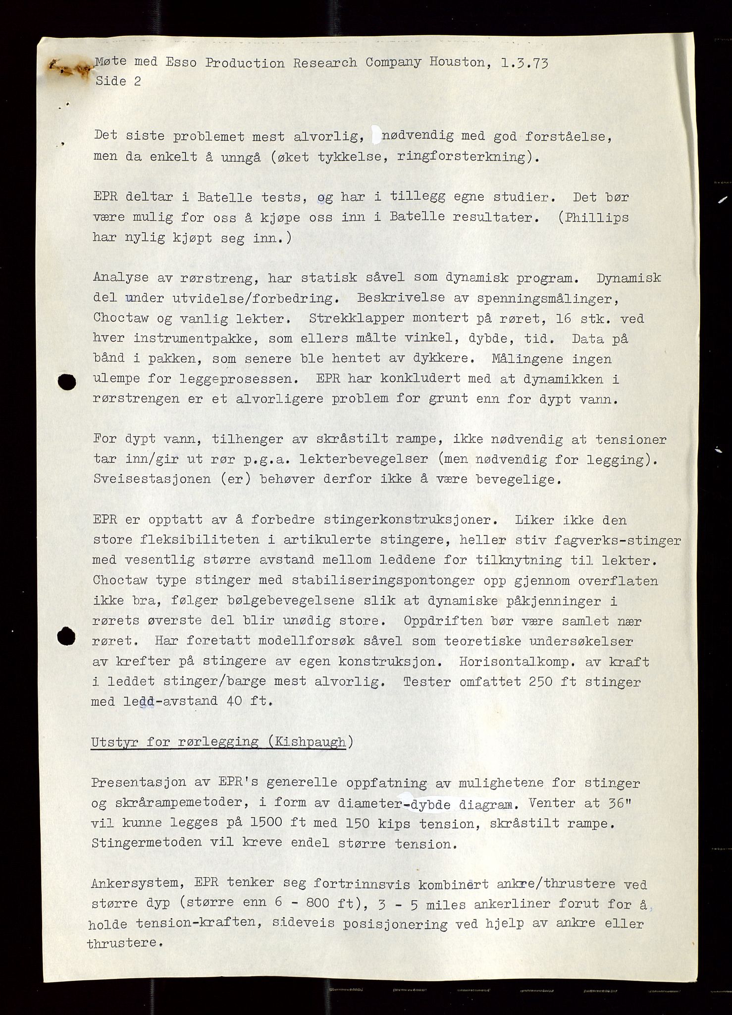 Industridepartementet, Oljekontoret, SAST/A-101348/Di/L0003: DWP, møtereferater, 1972-1974, s. 344