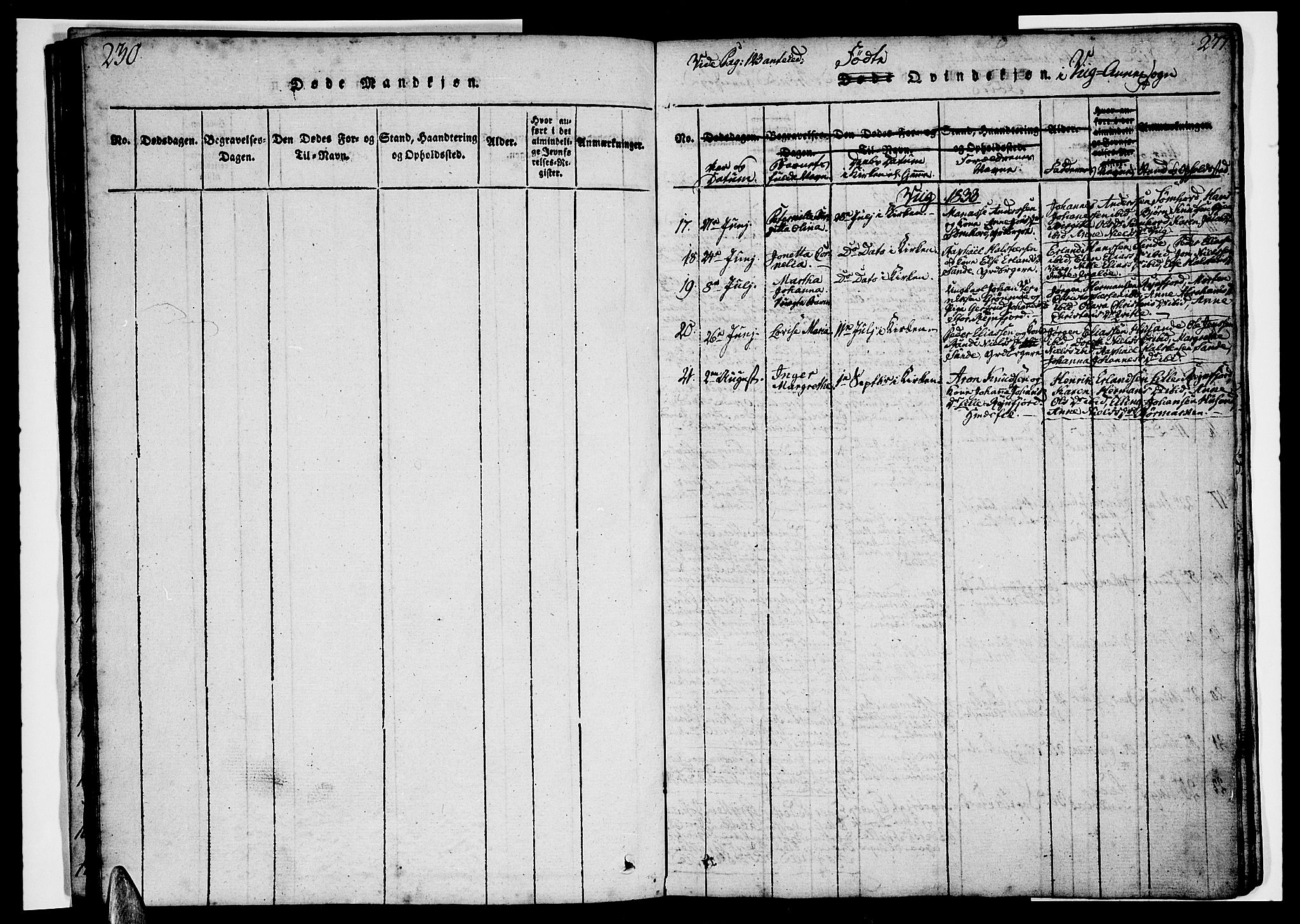 Ministerialprotokoller, klokkerbøker og fødselsregistre - Nordland, AV/SAT-A-1459/813/L0197: Ministerialbok nr. 813A07, 1820-1833, s. 230-231