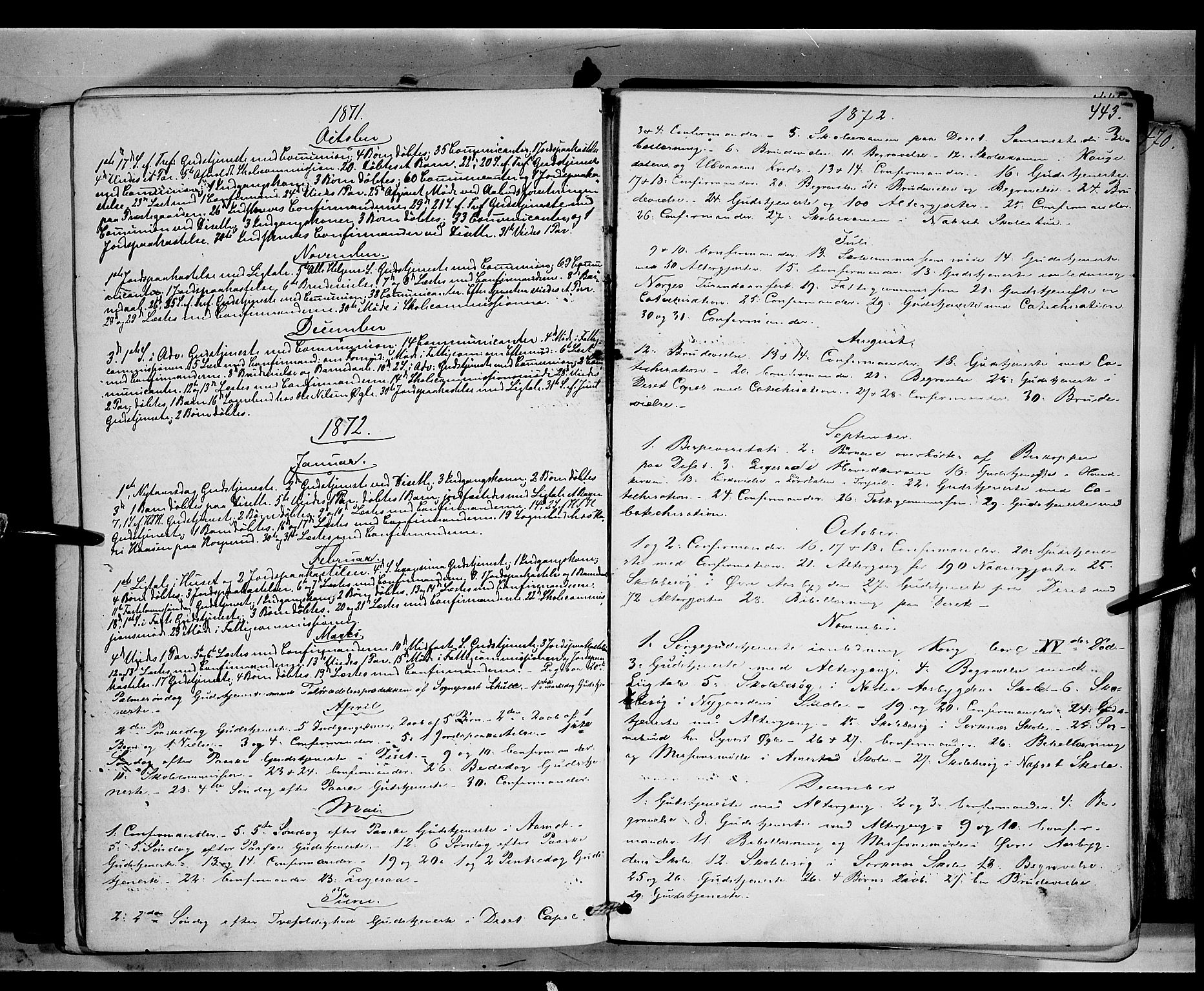 Åmot prestekontor, Hedmark, AV/SAH-PREST-056/H/Ha/Haa/L0008: Ministerialbok nr. 8, 1862-1875, s. 443