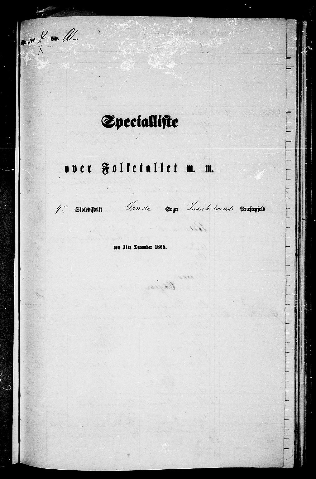 RA, Folketelling 1865 for 1430P Indre Holmedal prestegjeld, 1865, s. 72