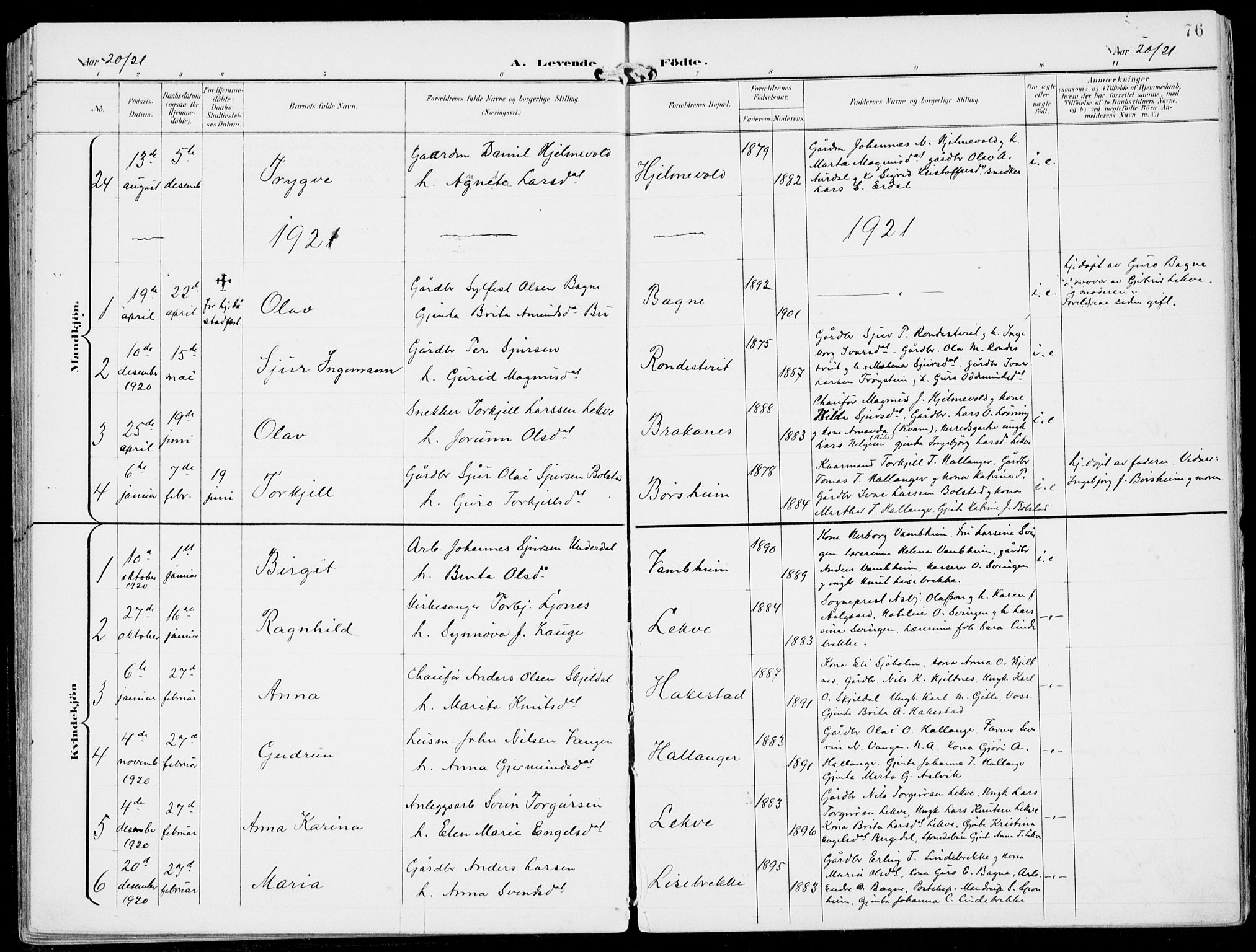 Ulvik sokneprestembete, AV/SAB-A-78801/H/Haa: Ministerialbok nr. B  2, 1898-1924, s. 76