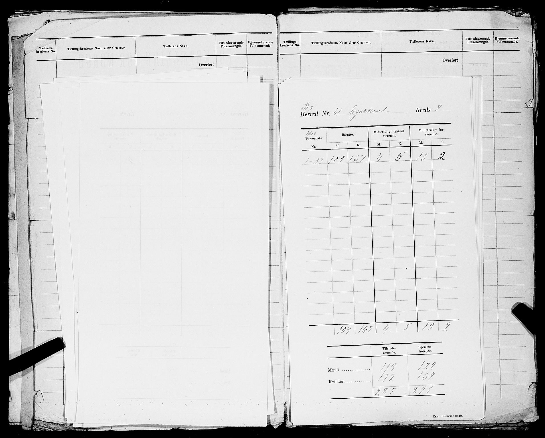 SAST, Folketelling 1900 for 1101 Egersund ladested, 1900, s. 10