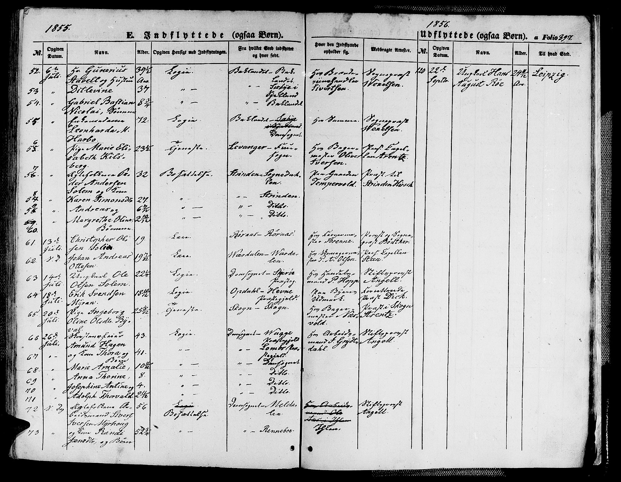 Ministerialprotokoller, klokkerbøker og fødselsregistre - Sør-Trøndelag, SAT/A-1456/602/L0137: Klokkerbok nr. 602C05, 1846-1856, s. 397