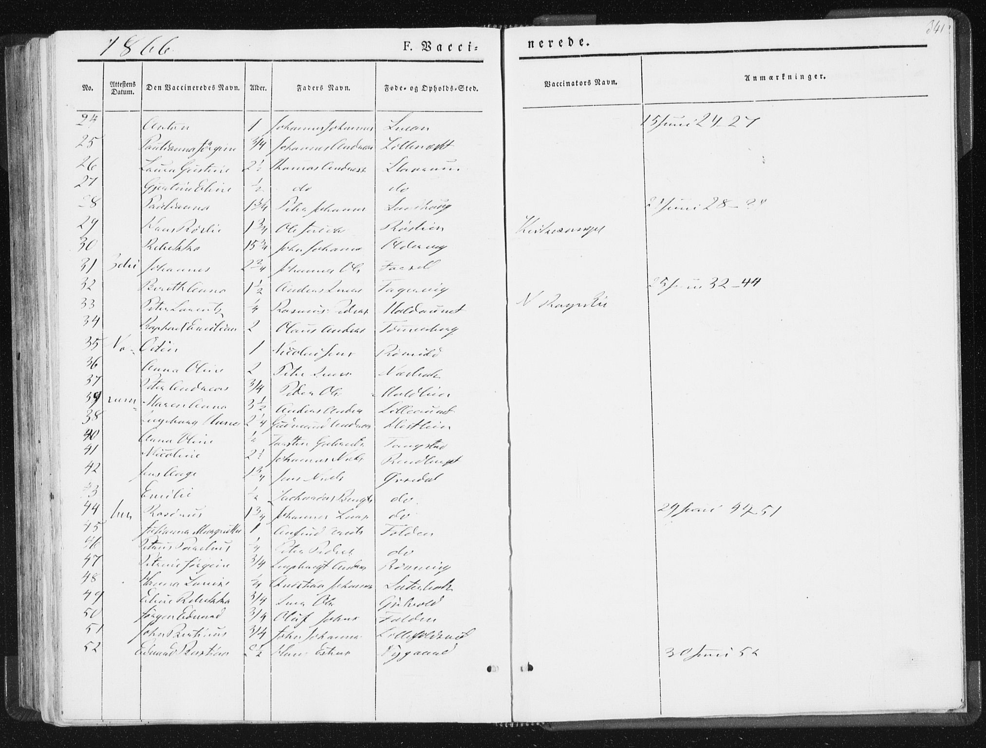 Ministerialprotokoller, klokkerbøker og fødselsregistre - Nord-Trøndelag, SAT/A-1458/744/L0418: Ministerialbok nr. 744A02, 1843-1866, s. 341