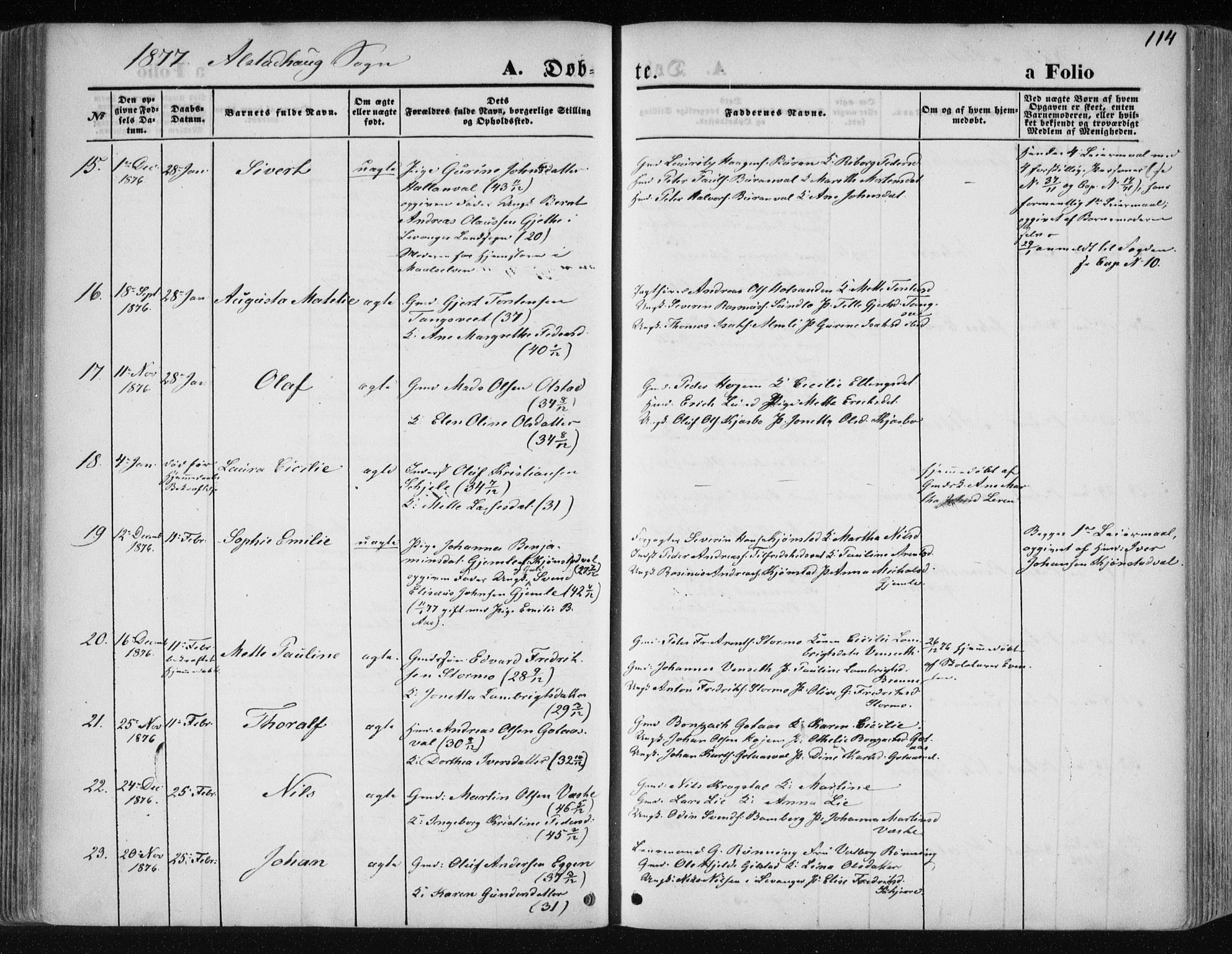 Ministerialprotokoller, klokkerbøker og fødselsregistre - Nord-Trøndelag, SAT/A-1458/717/L0157: Ministerialbok nr. 717A08 /1, 1863-1877, s. 114