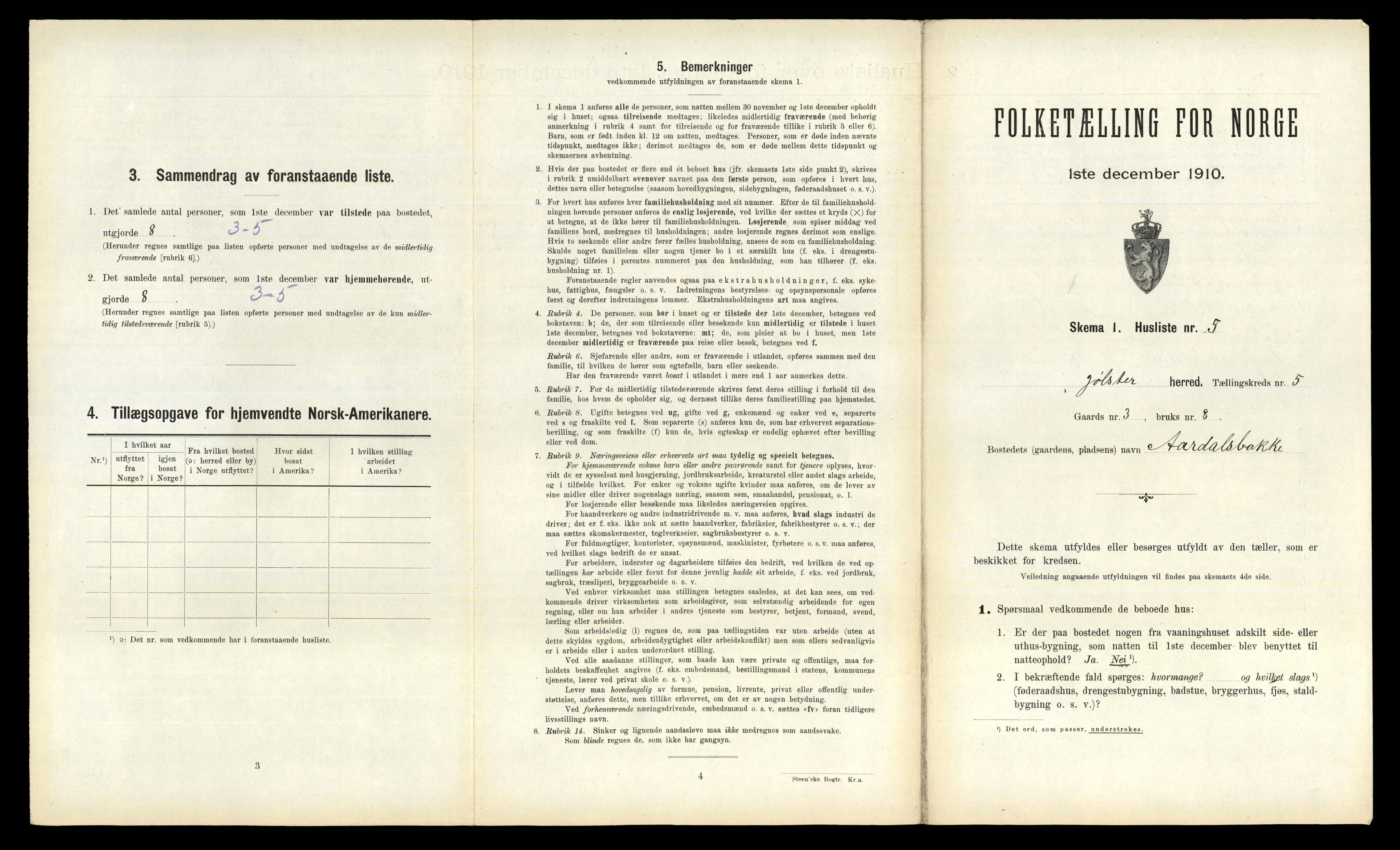 RA, Folketelling 1910 for 1431 Jølster herred, 1910, s. 392