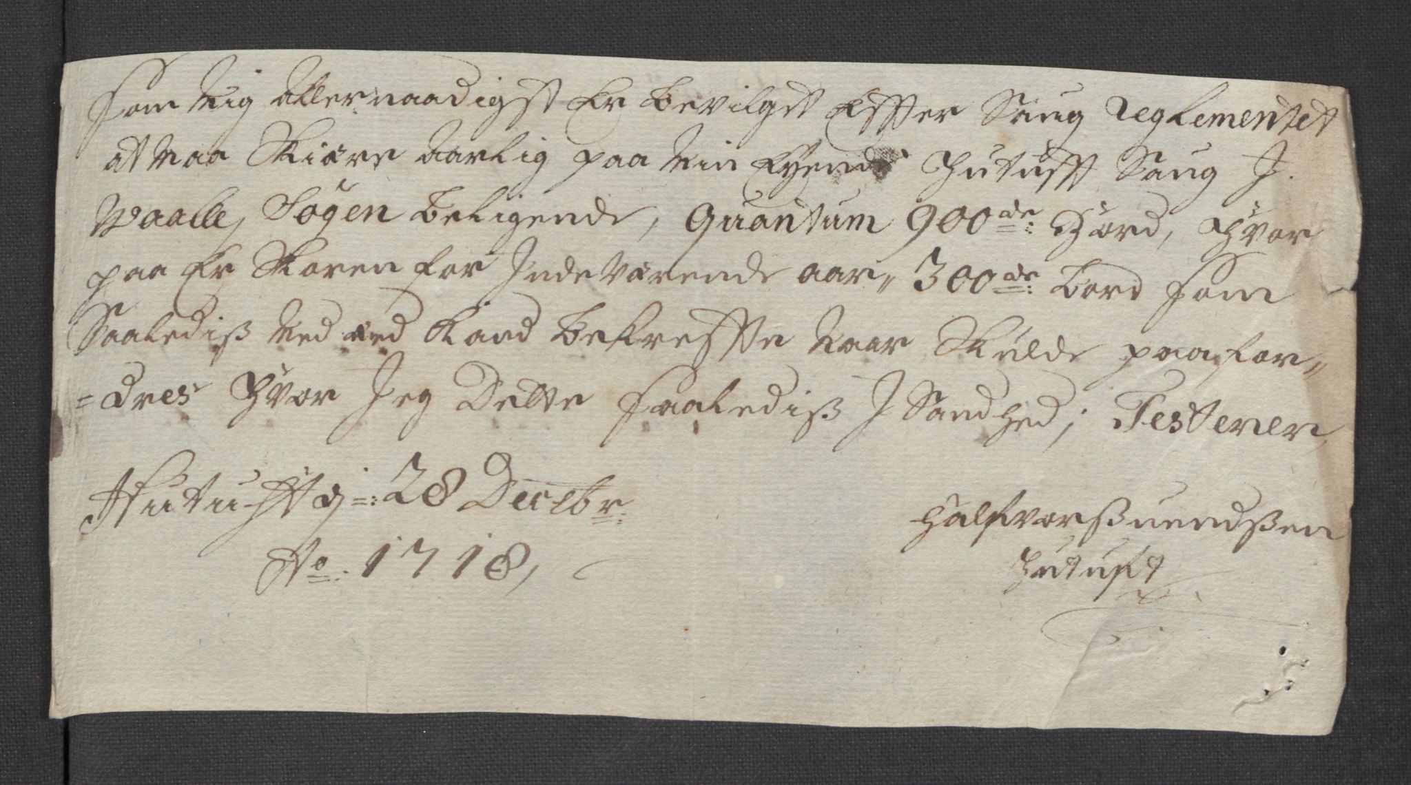 Rentekammeret inntil 1814, Reviderte regnskaper, Fogderegnskap, AV/RA-EA-4092/R32/L1882: Fogderegnskap Jarlsberg grevskap, 1718, s. 242