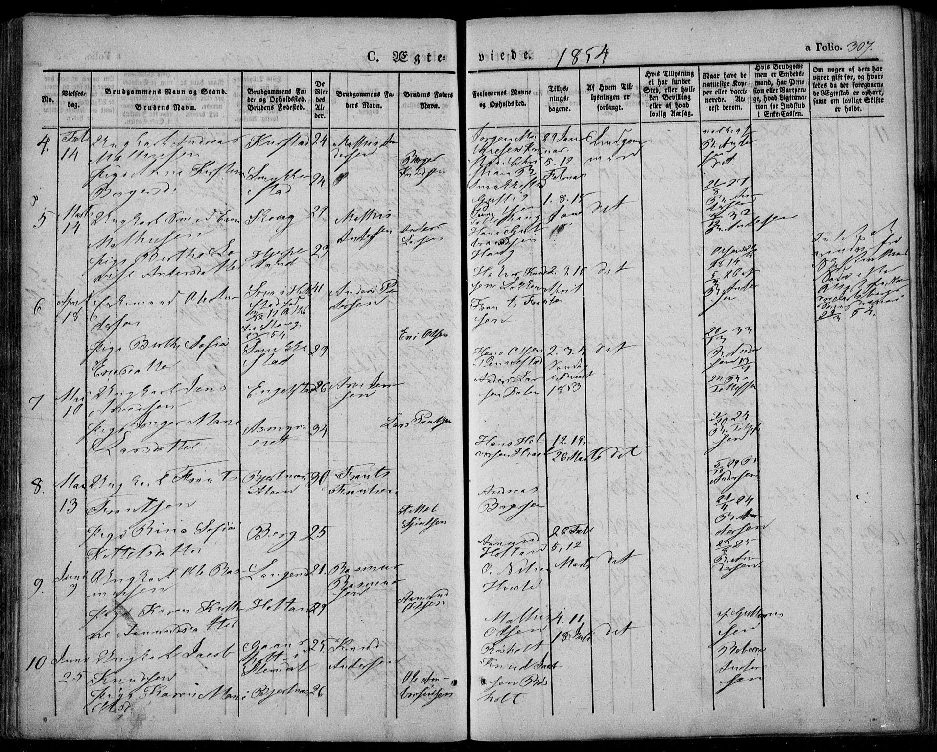 Lardal kirkebøker, AV/SAKO-A-350/F/Fa/L0006: Ministerialbok nr. I 6, 1835-1860, s. 307