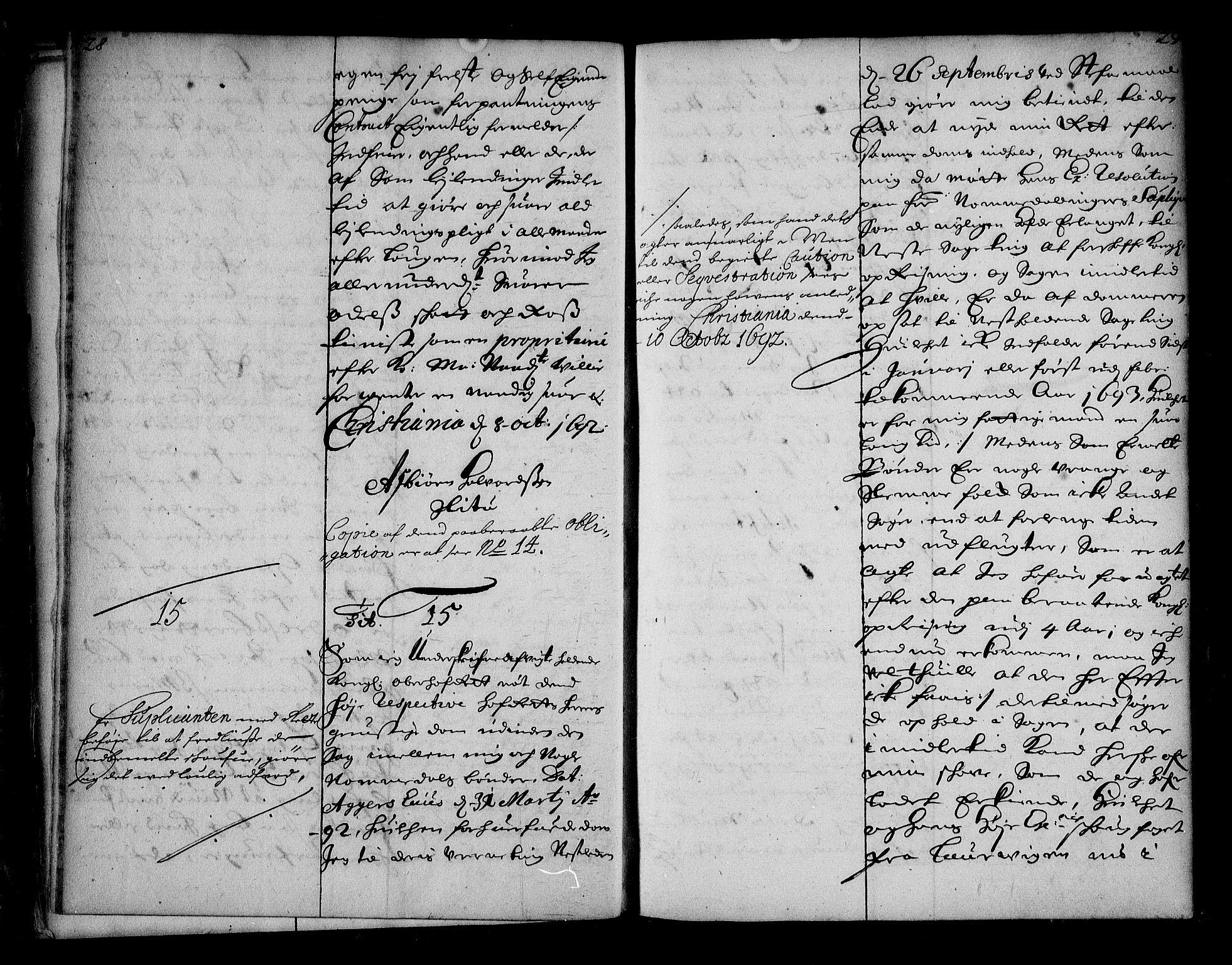 Stattholderembetet 1572-1771, AV/RA-EA-2870/Ae/L0010: Supplikasjons- og resolusjonsprotokoll, 1692-1693, s. 28-29