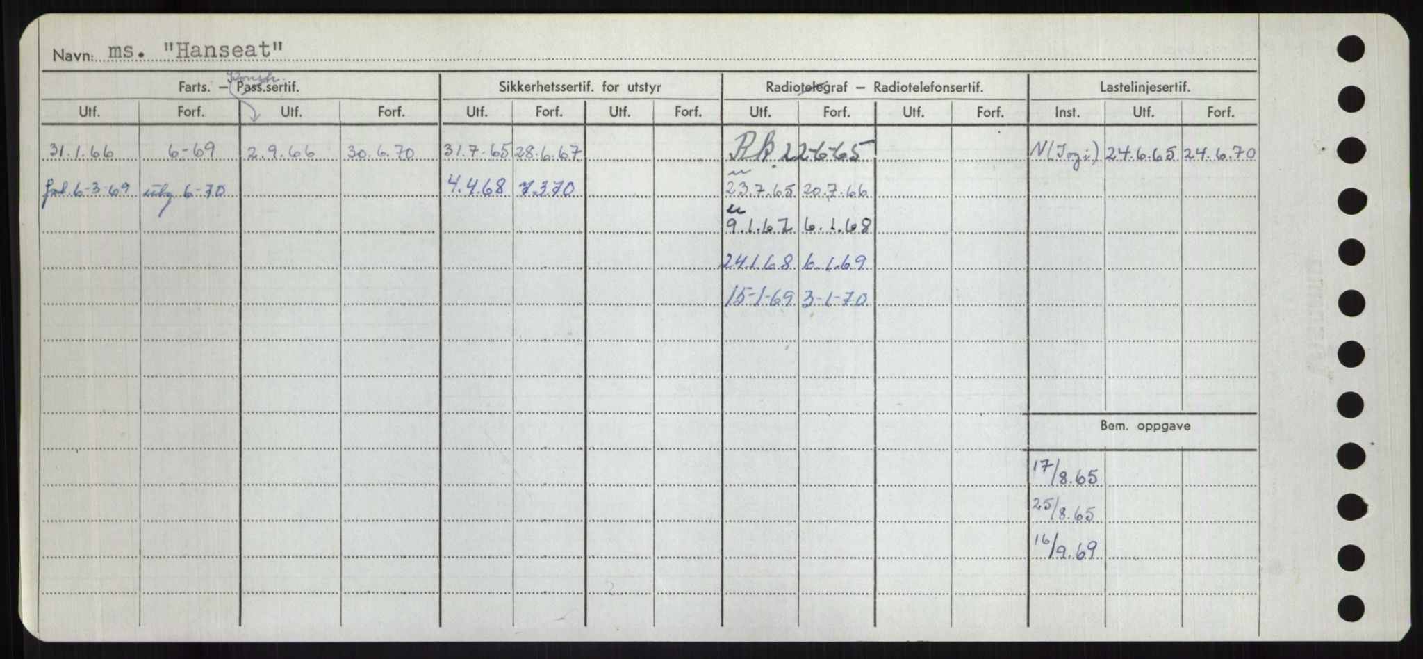 Sjøfartsdirektoratet med forløpere, Skipsmålingen, RA/S-1627/H/Hd/L0014: Fartøy, H-Havl, s. 258