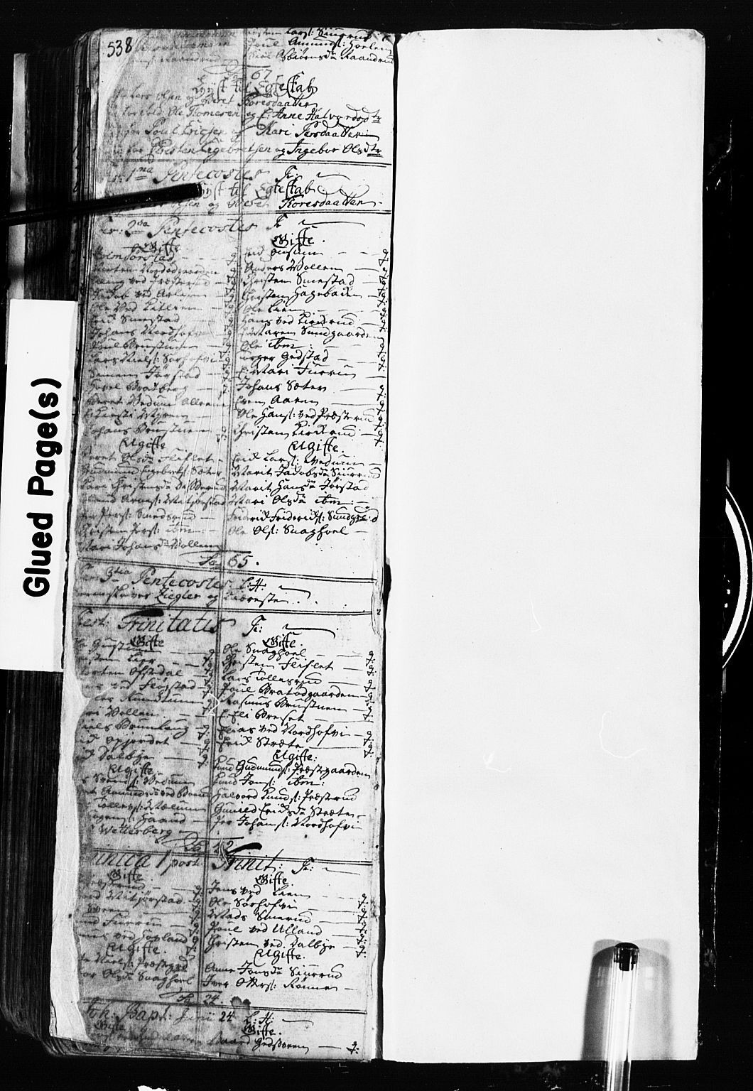 Fåberg prestekontor, AV/SAH-PREST-086/H/Ha/Hab/L0002: Klokkerbok nr. 2, 1741-1756, s. 538-539
