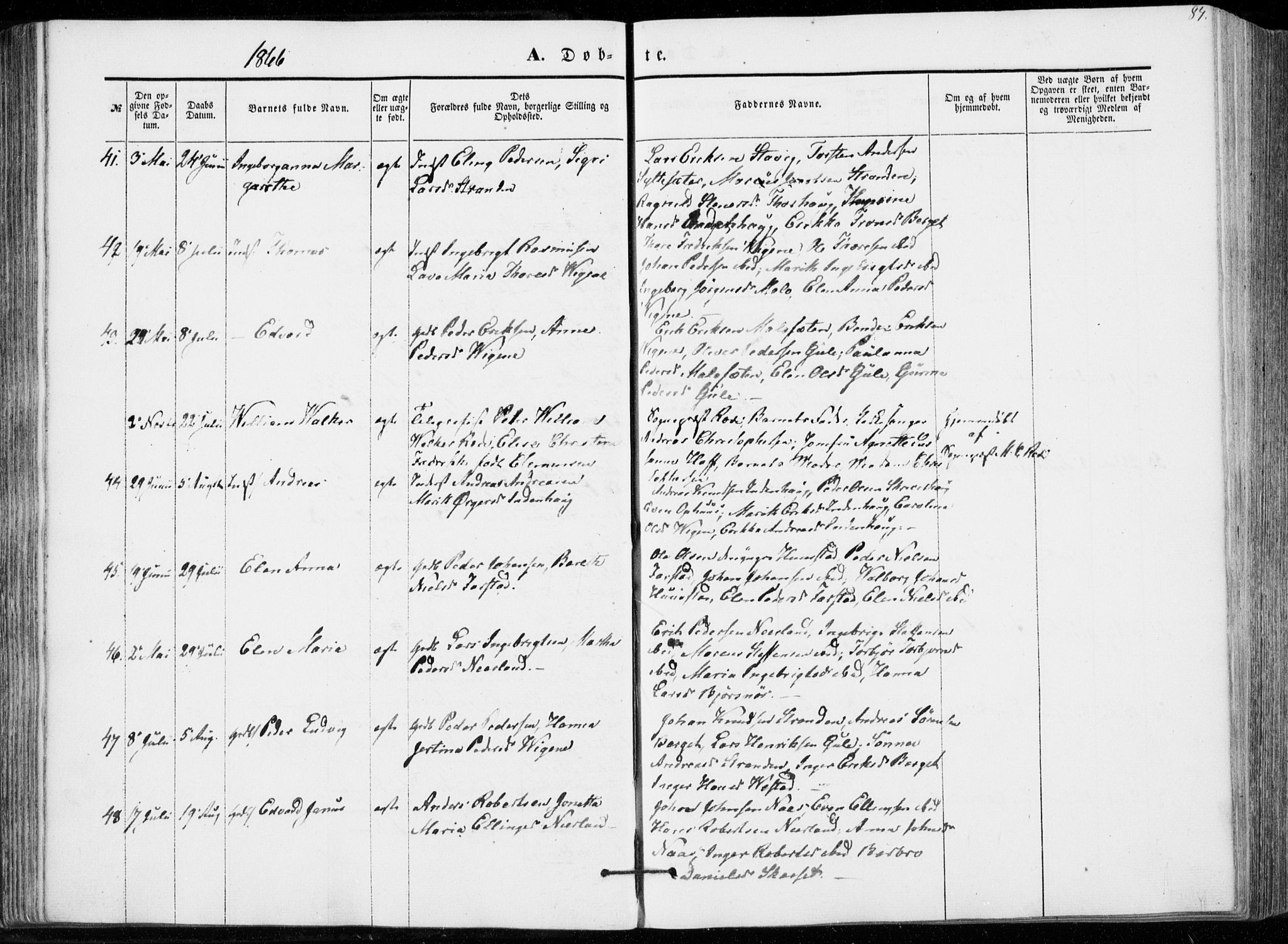 Ministerialprotokoller, klokkerbøker og fødselsregistre - Møre og Romsdal, AV/SAT-A-1454/566/L0767: Ministerialbok nr. 566A06, 1852-1868, s. 84