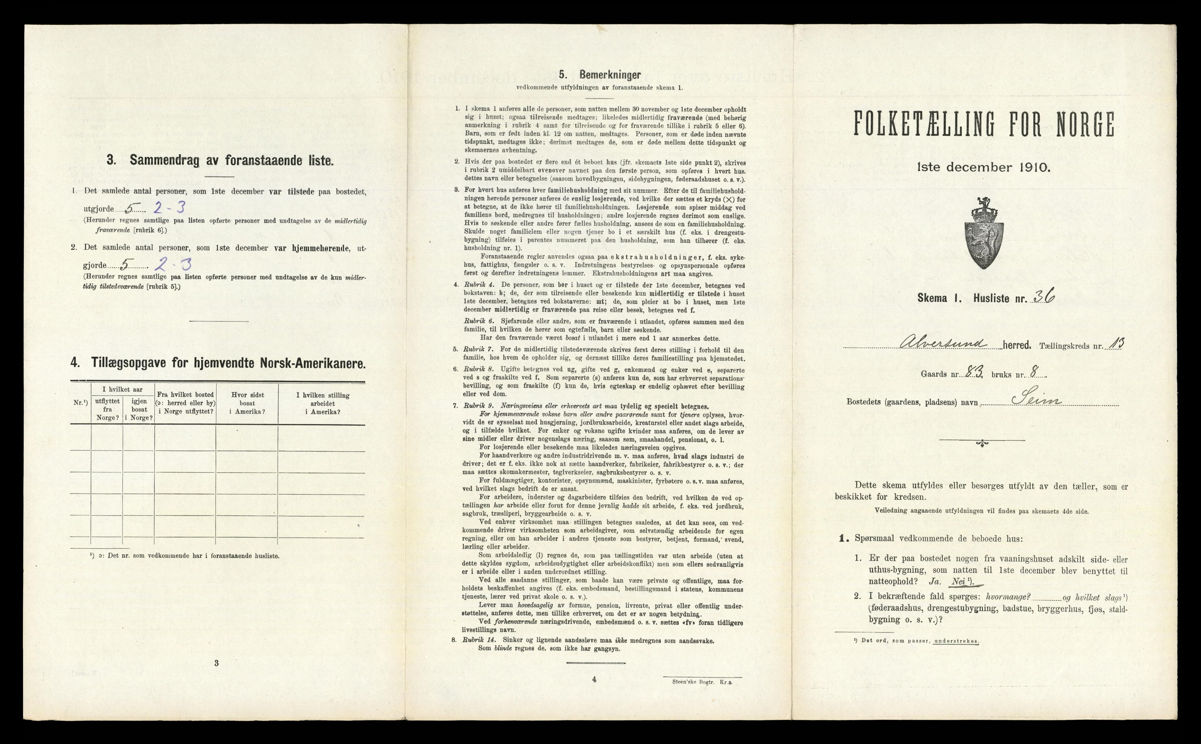 RA, Folketelling 1910 for 1257 Alversund herred, 1910, s. 976