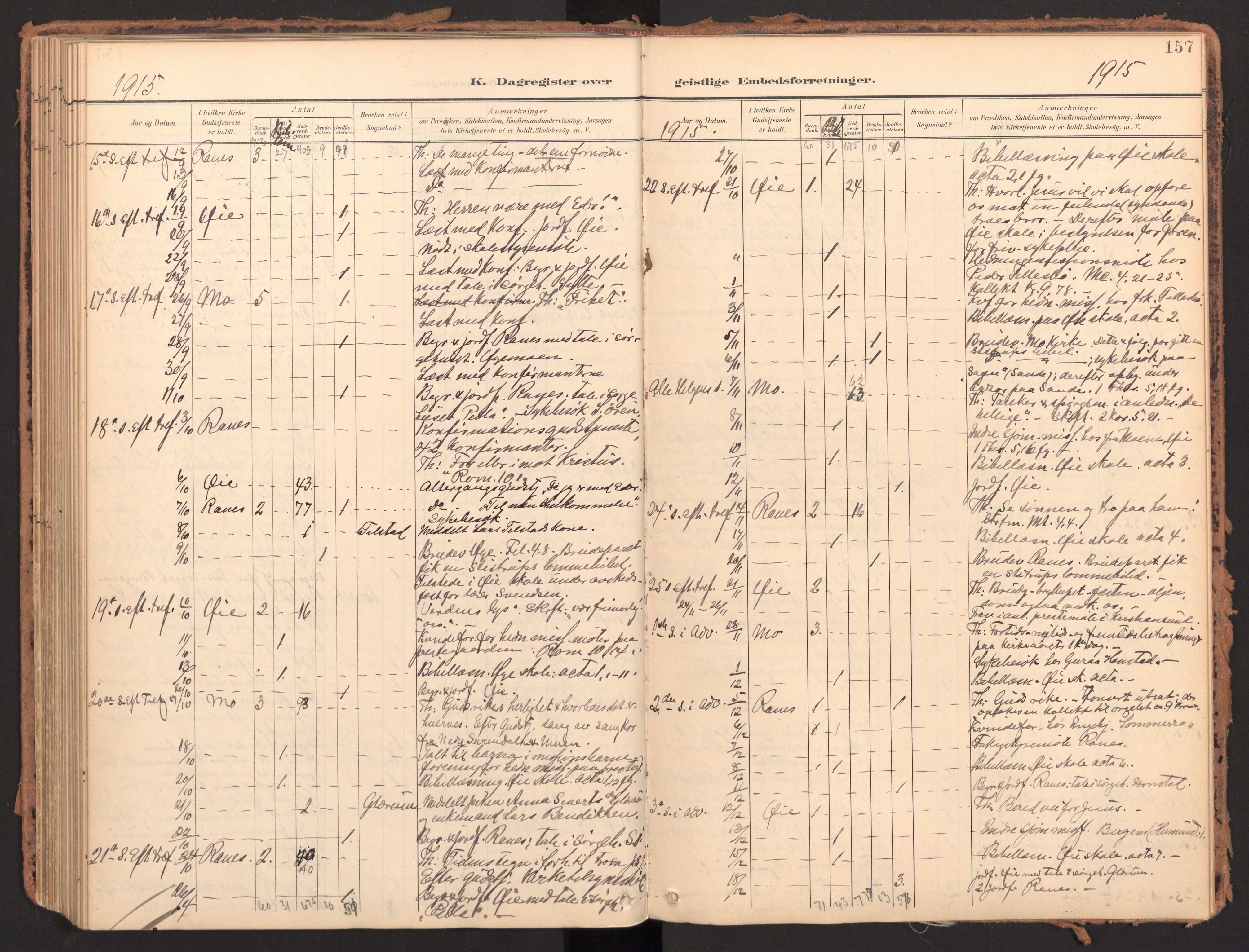 Ministerialprotokoller, klokkerbøker og fødselsregistre - Møre og Romsdal, SAT/A-1454/595/L1048: Ministerialbok nr. 595A10, 1900-1917, s. 157