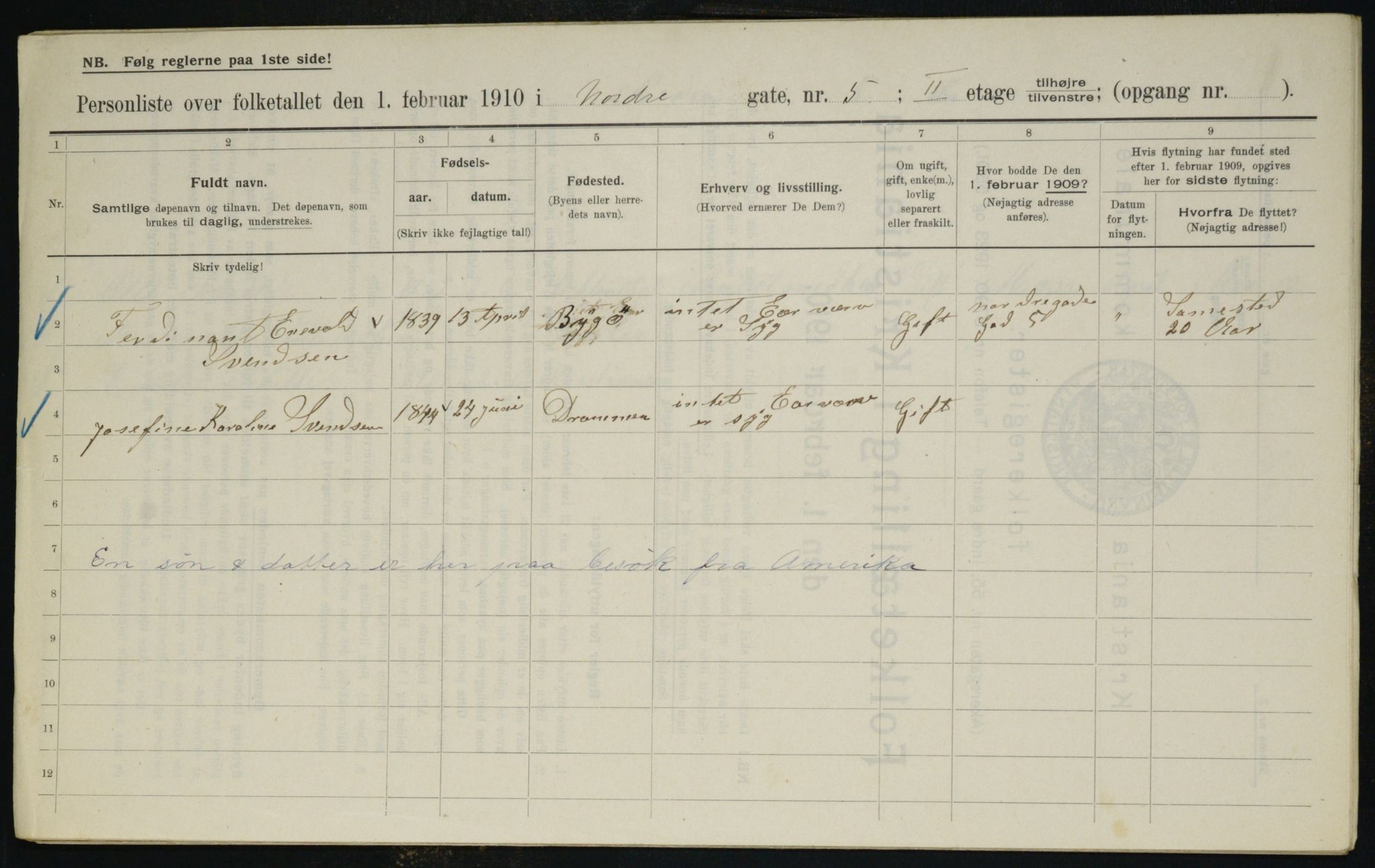 OBA, Kommunal folketelling 1.2.1910 for Kristiania, 1910, s. 70982