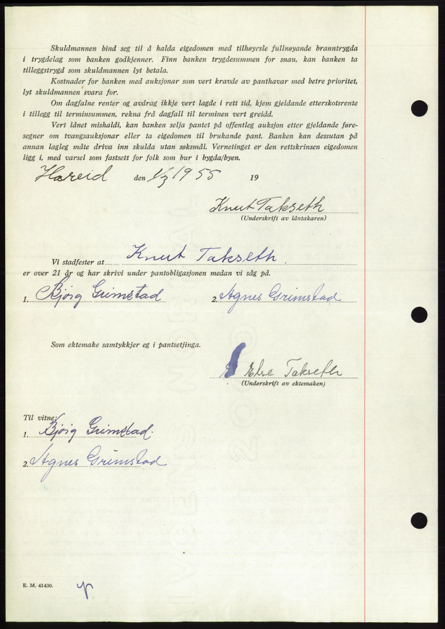 Søre Sunnmøre sorenskriveri, AV/SAT-A-4122/1/2/2C/L0126: Pantebok nr. 14B, 1954-1955, Dagboknr: 477/1955