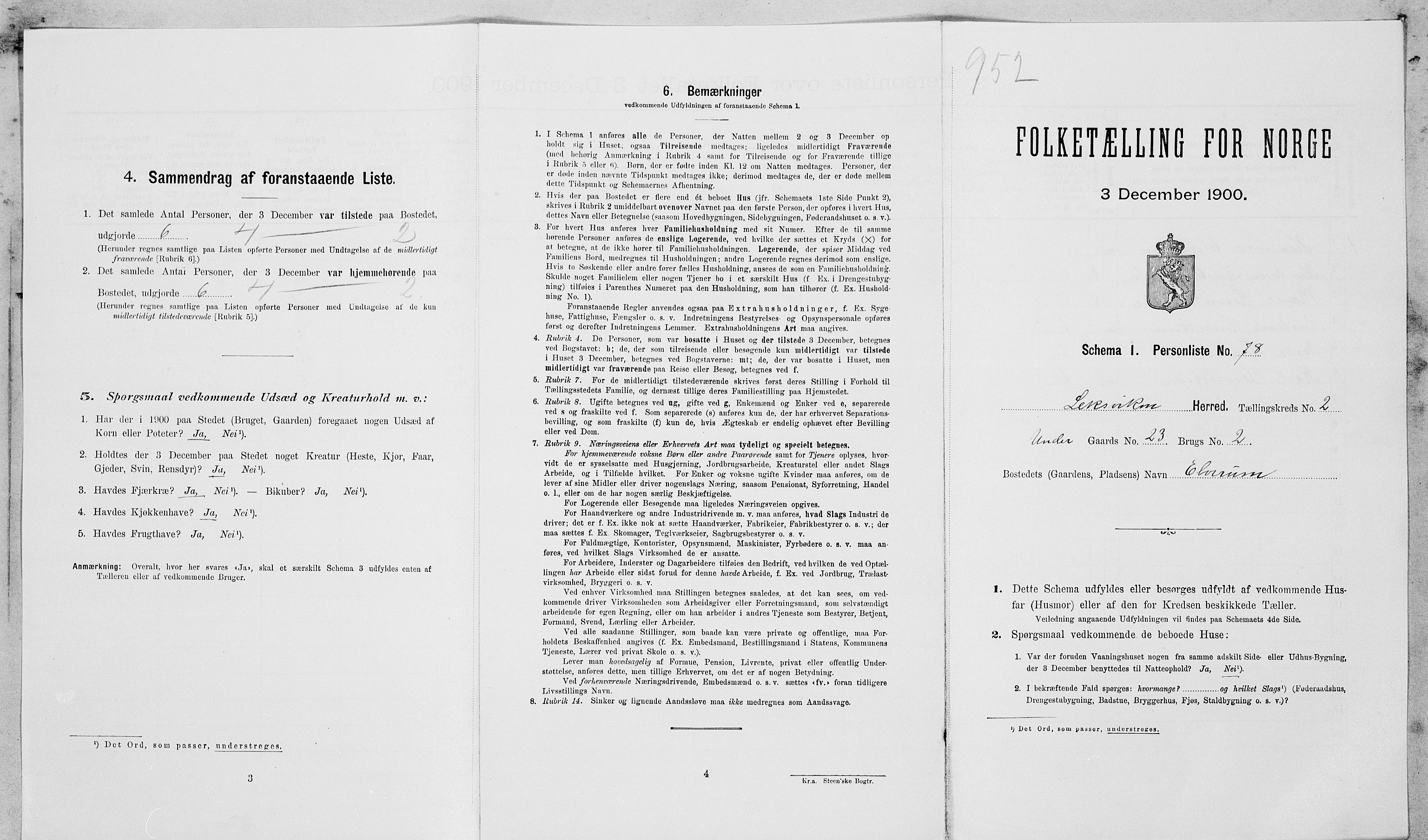 SAT, Folketelling 1900 for 1718 Leksvik herred, 1900, s. 310