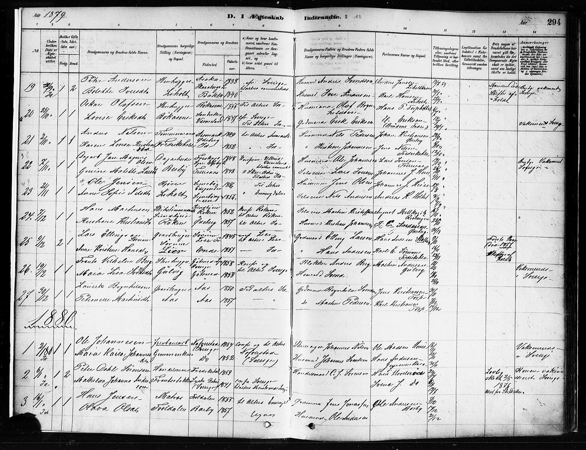 Idd prestekontor Kirkebøker, AV/SAO-A-10911/F/Fc/L0006b: Ministerialbok nr. III 6B, 1878-1903, s. 294
