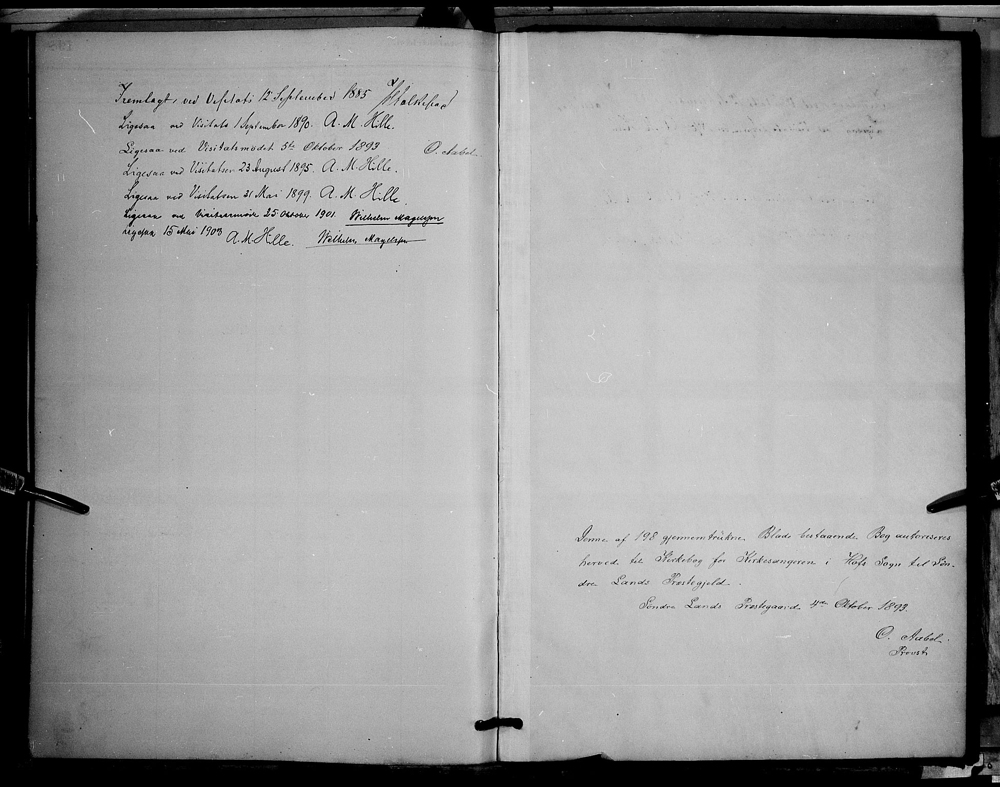 Søndre Land prestekontor, AV/SAH-PREST-122/L/L0002: Klokkerbok nr. 2, 1884-1900