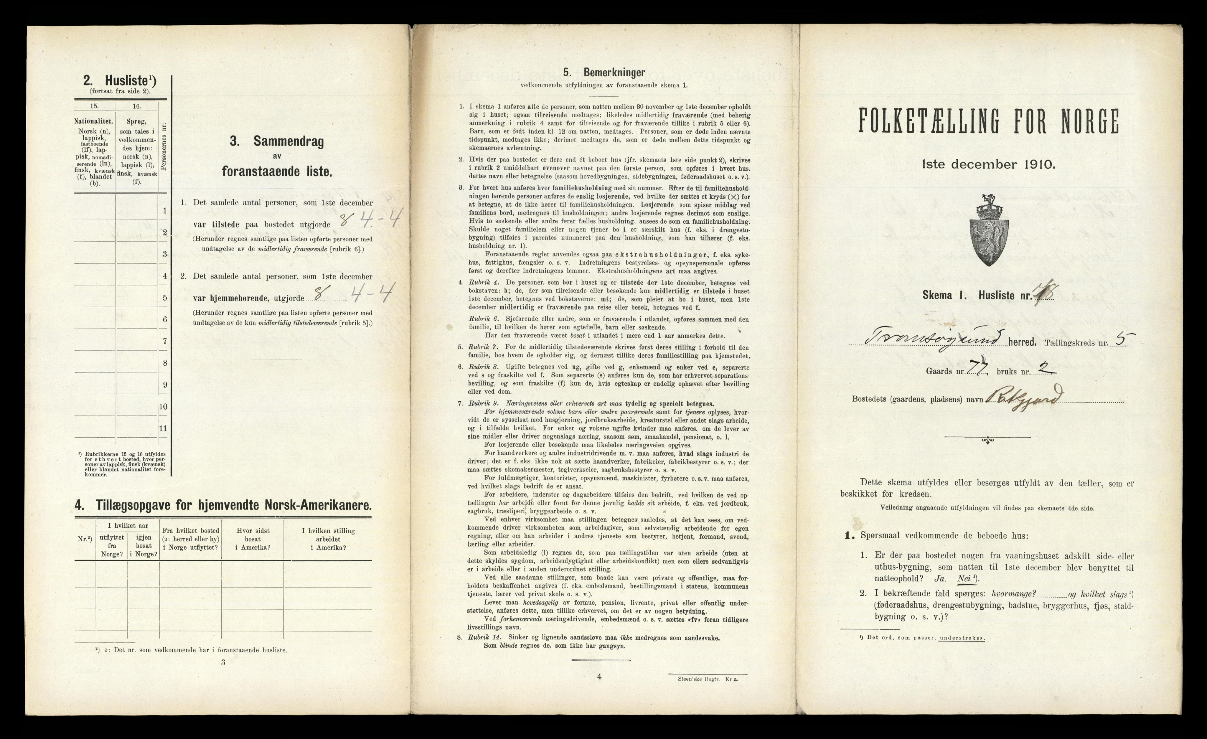 RA, Folketelling 1910 for 1934 Tromsøysund herred, 1910, s. 1177