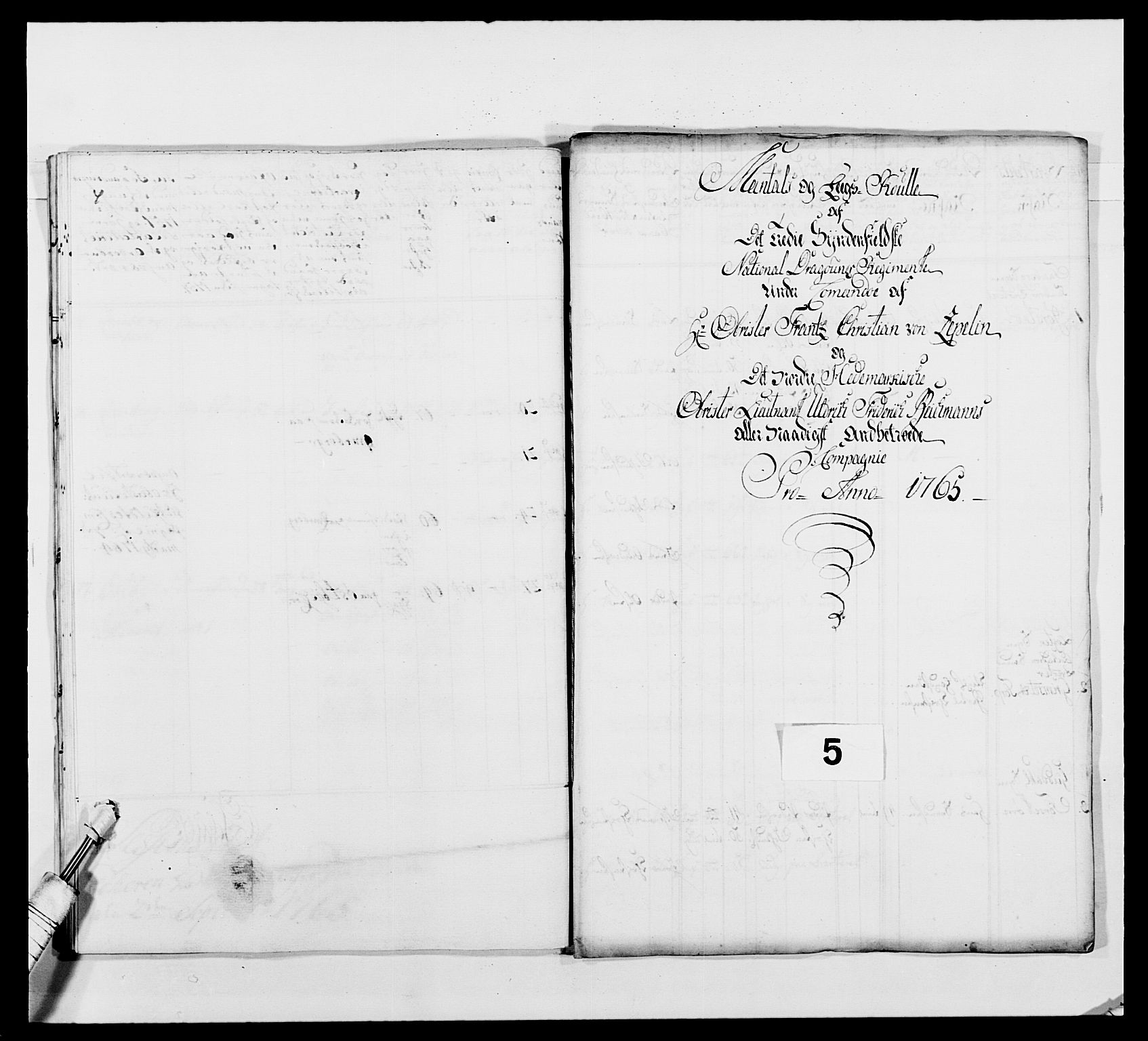 Kommanderende general (KG I) med Det norske krigsdirektorium, AV/RA-EA-5419/E/Ea/L0480: 3. Sønnafjelske dragonregiment, 1765-1767, s. 85