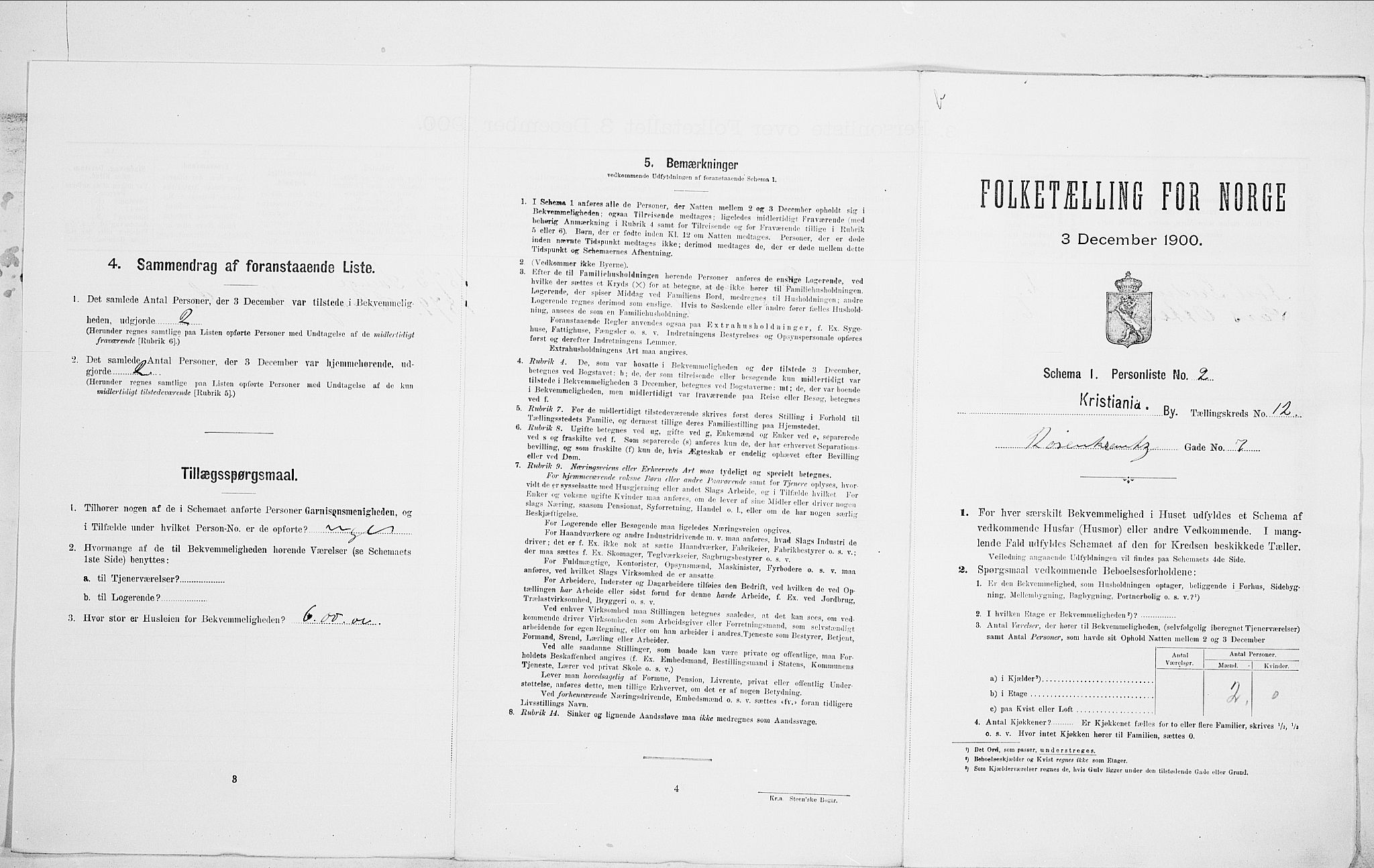 SAO, Folketelling 1900 for 0301 Kristiania kjøpstad, 1900, s. 75381