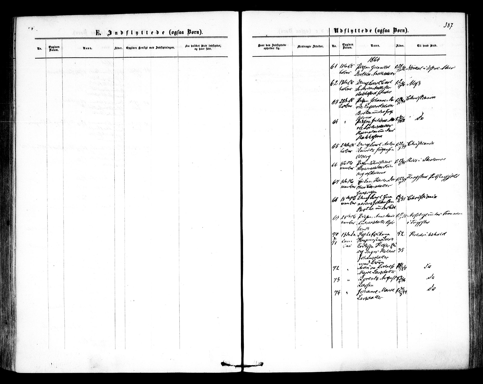 Høland prestekontor Kirkebøker, AV/SAO-A-10346a/F/Fa/L0011: Ministerialbok nr. I 11, 1862-1869, s. 387