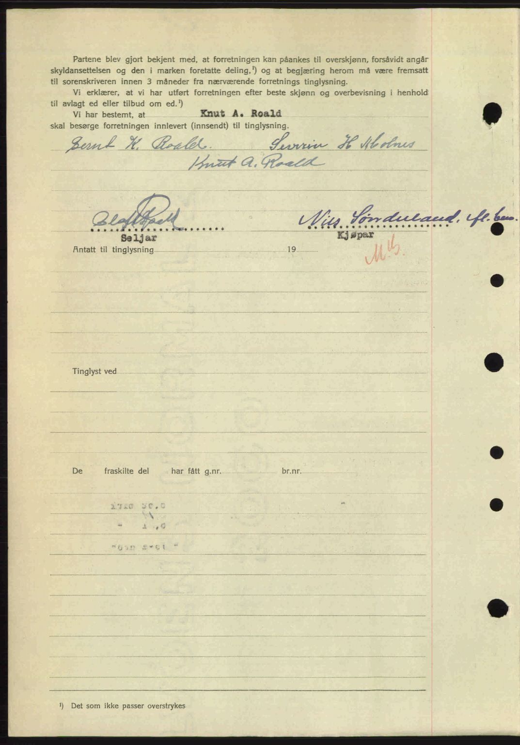 Nordre Sunnmøre sorenskriveri, AV/SAT-A-0006/1/2/2C/2Ca: Pantebok nr. A26, 1947-1948, Dagboknr: 2108/1947