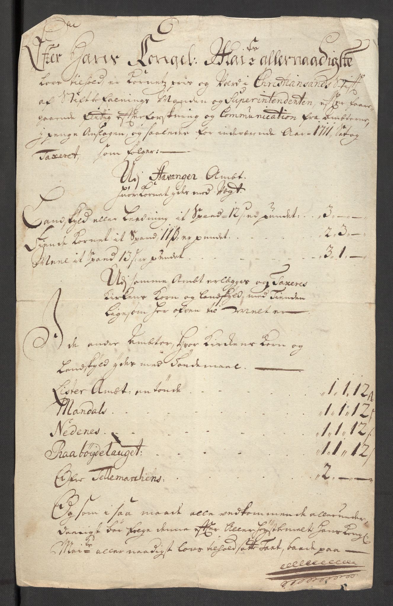 Rentekammeret inntil 1814, Reviderte regnskaper, Fogderegnskap, RA/EA-4092/R46/L2735: Fogderegnskap Jæren og Dalane, 1711, s. 48