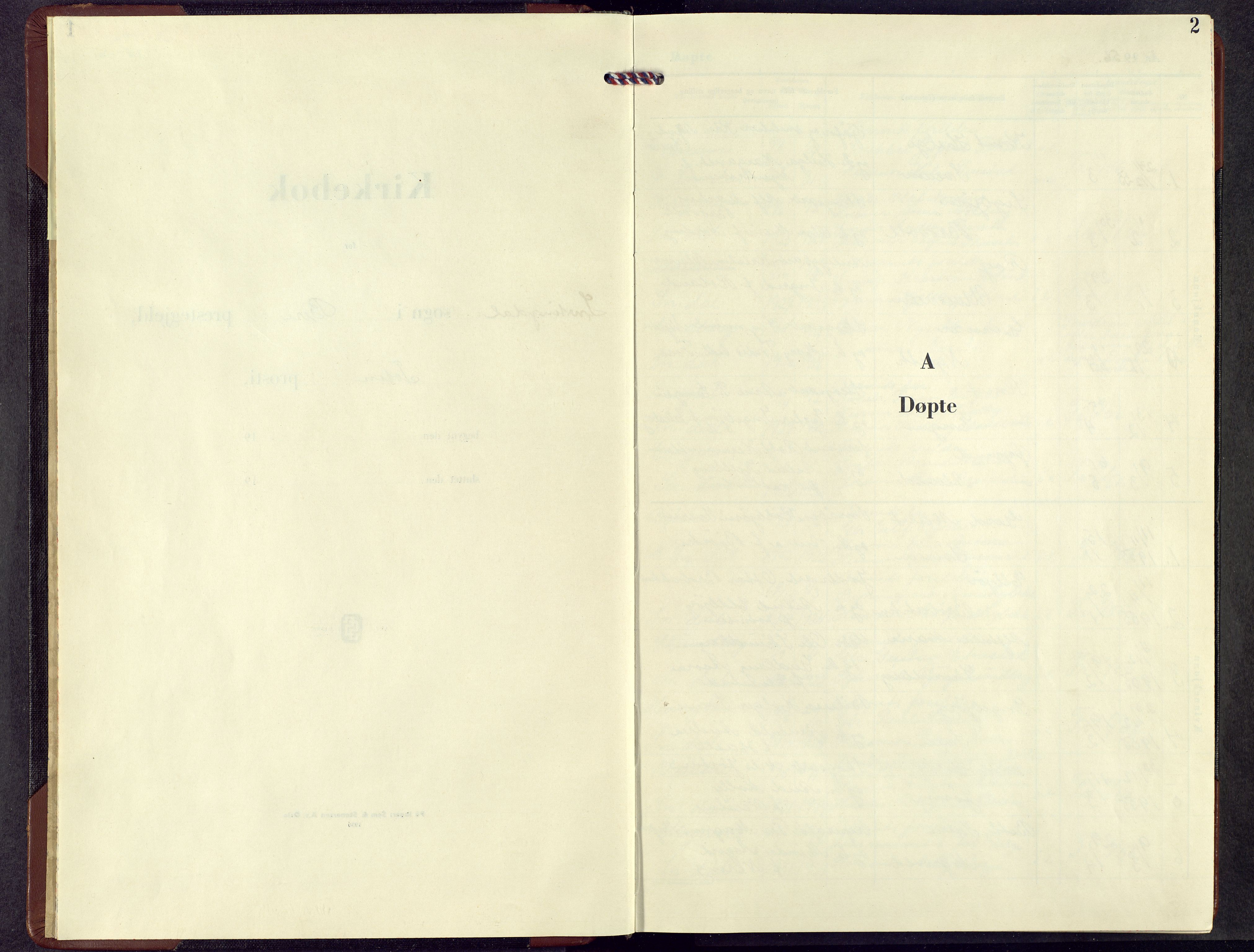 Biri prestekontor, SAH/PREST-096/H/Ha/Hab/L0010: Klokkerbok nr. 10, 1956-1969, s. 2