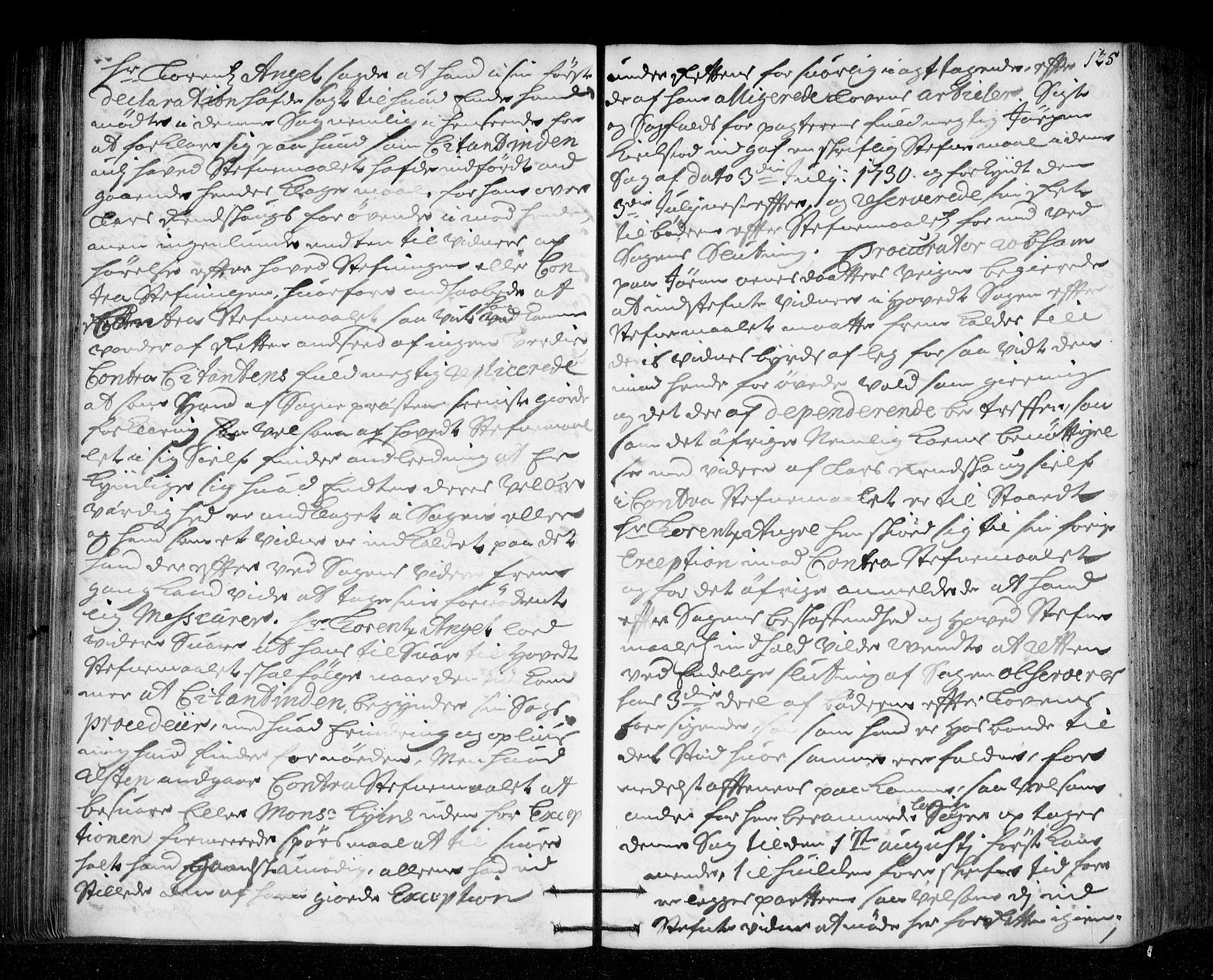 Lier, Røyken og Hurum sorenskriveri, SAKO/A-89/F/Fa/L0046: Tingbok, 1729-1733, s. 125