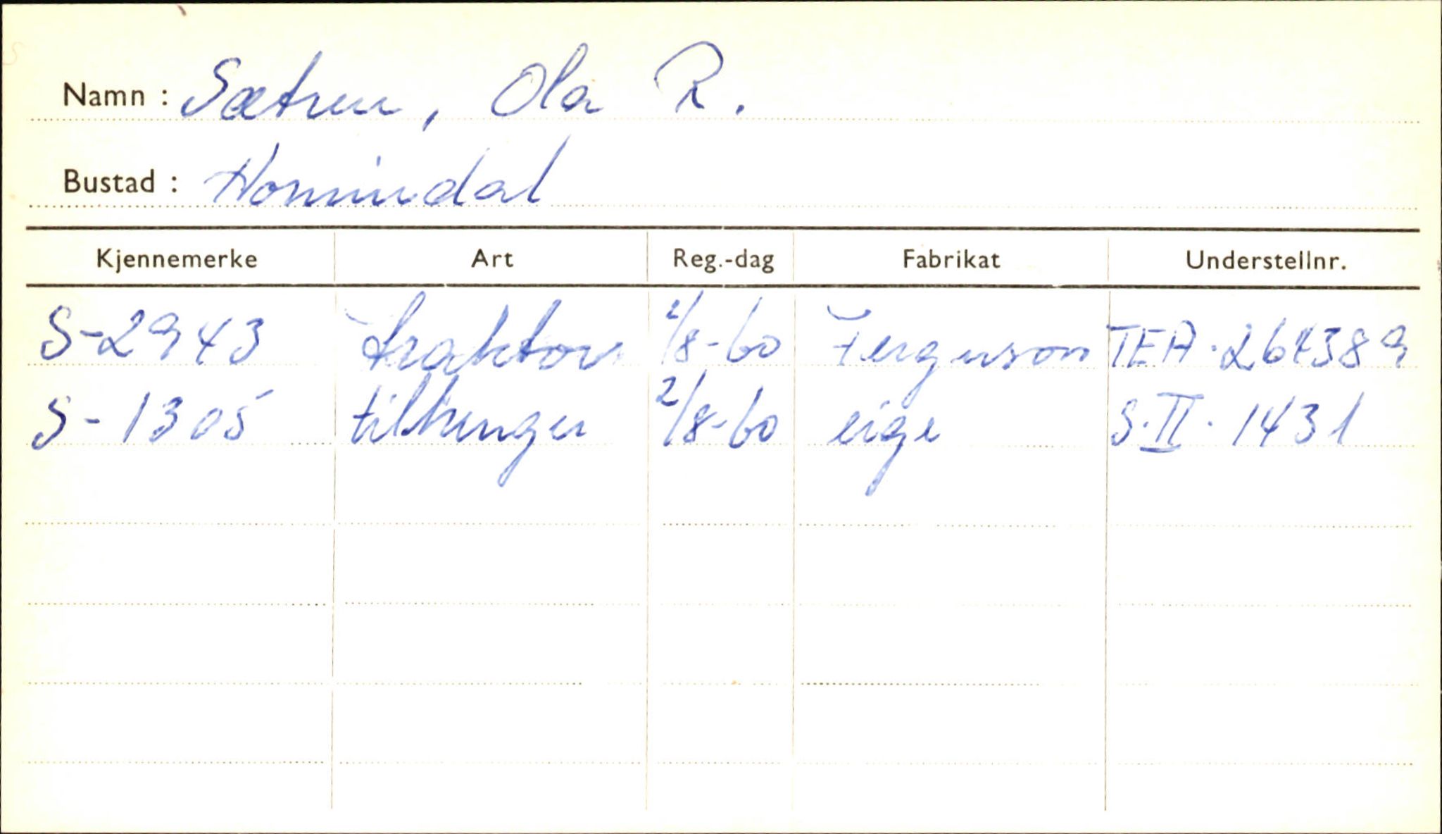 Statens vegvesen, Sogn og Fjordane vegkontor, AV/SAB-A-5301/4/F/L0002: Eigarregister Fjordane til 1.6.1961, 1930-1961, s. 40