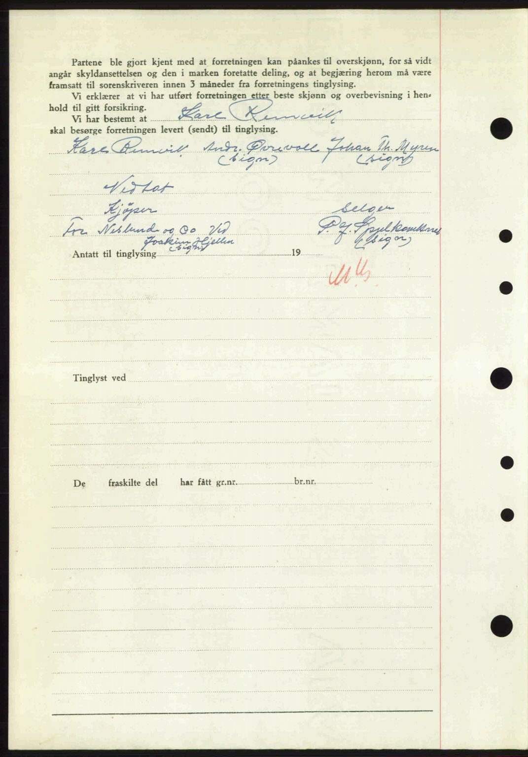 Nordre Sunnmøre sorenskriveri, AV/SAT-A-0006/1/2/2C/2Ca: Pantebok nr. A31, 1949-1949, Dagboknr: 1345/1949