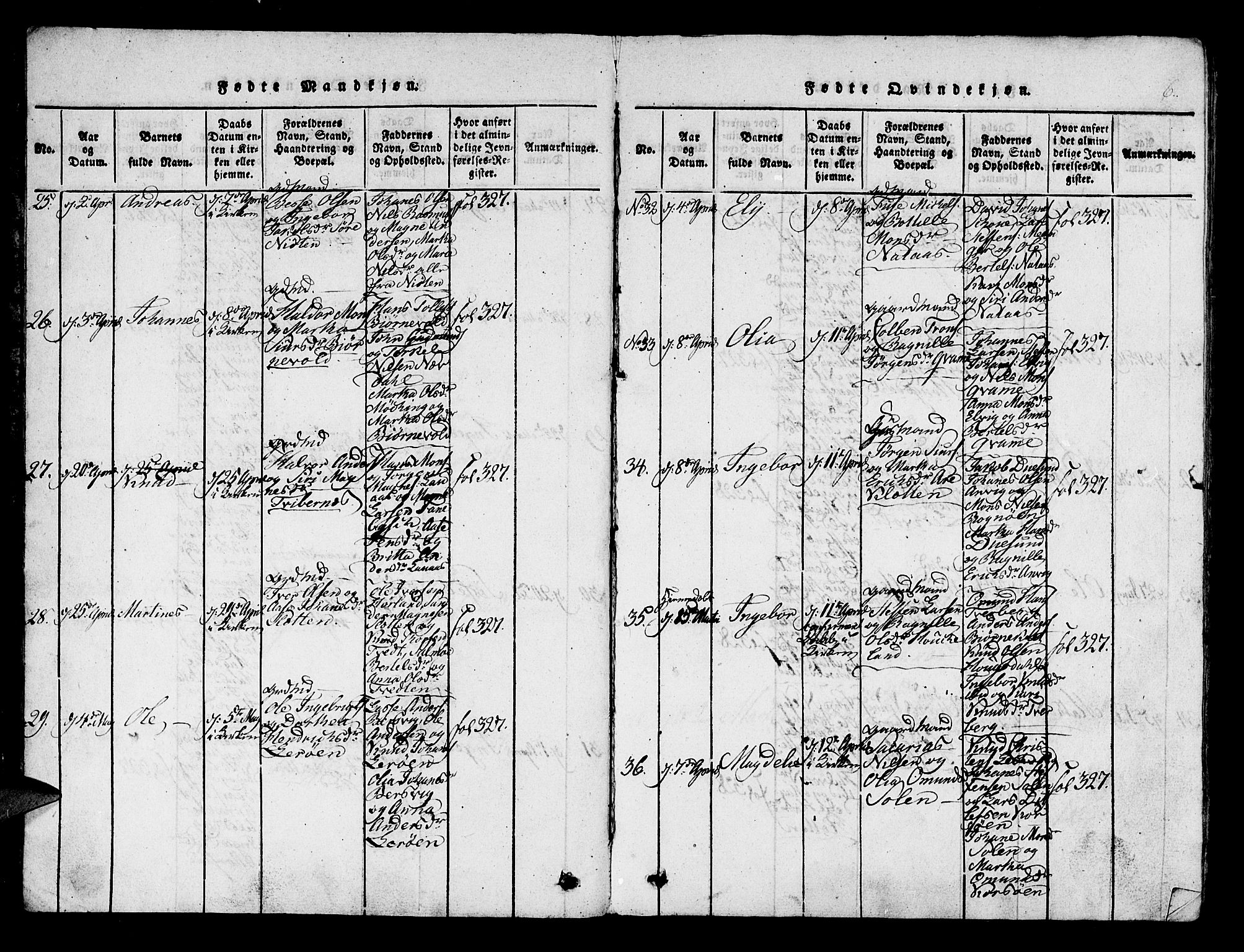 Lindås Sokneprestembete, AV/SAB-A-76701/H/Haa/Haaa/L0007: Ministerialbok nr. A 7, 1816-1823, s. 6