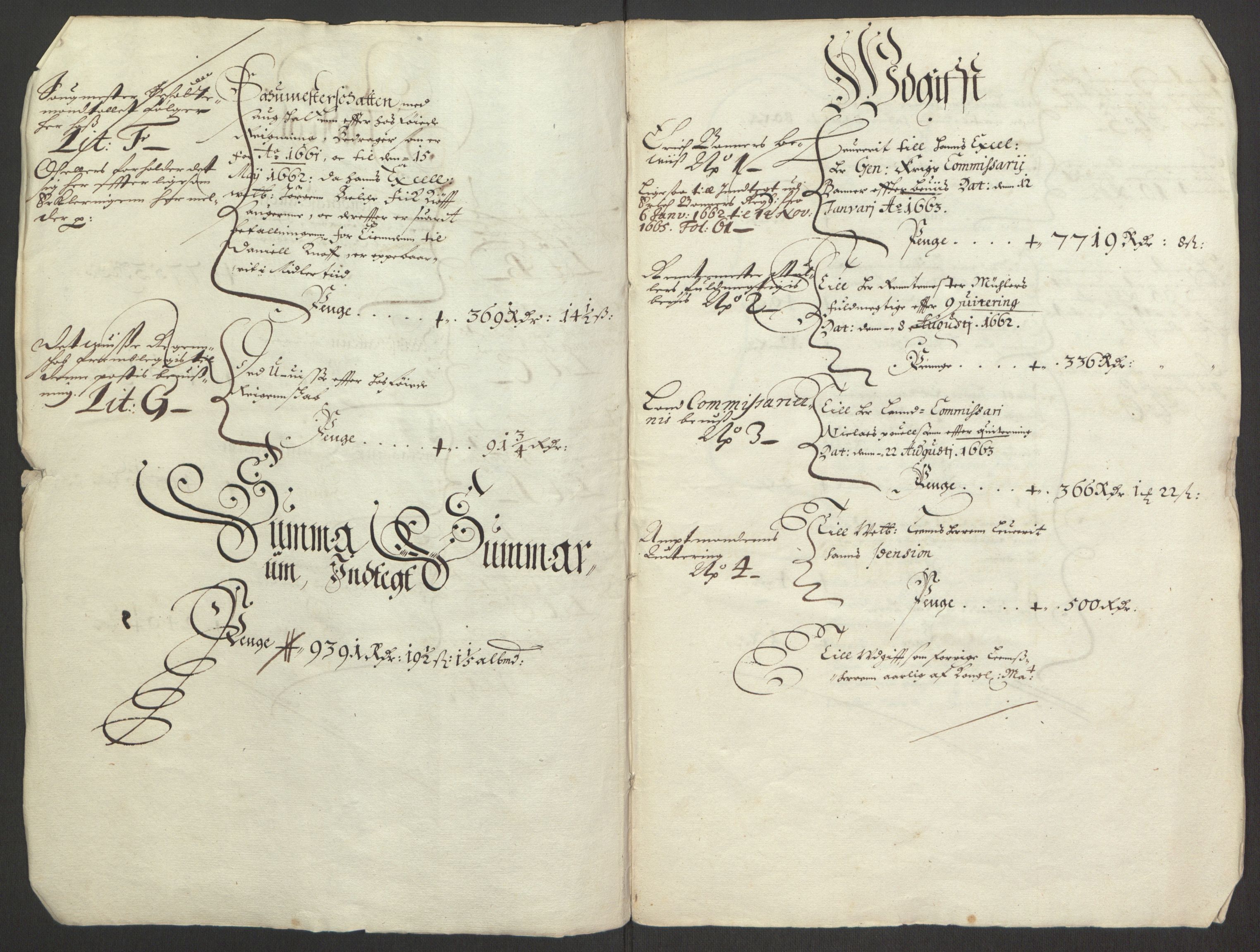 Rentekammeret inntil 1814, Reviderte regnskaper, Fogderegnskap, AV/RA-EA-4092/R35/L2054: Fogderegnskap Øvre og Nedre Telemark, 1662-1663, s. 5