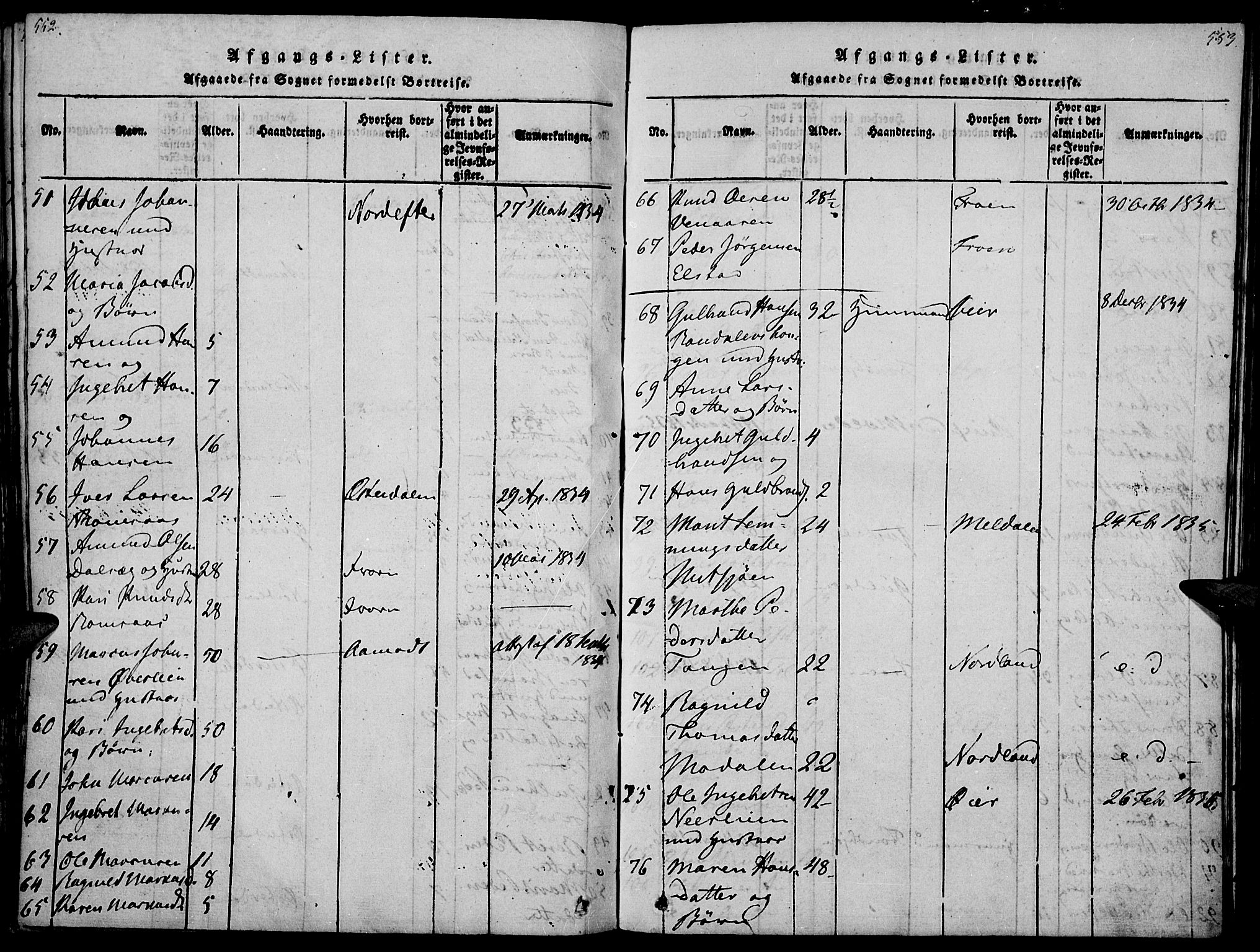 Ringebu prestekontor, AV/SAH-PREST-082/H/Ha/Haa/L0004: Ministerialbok nr. 4, 1821-1839, s. 552-553