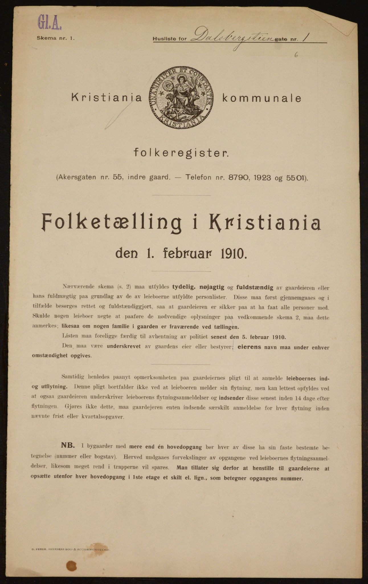 OBA, Kommunal folketelling 1.2.1910 for Kristiania, 1910, s. 13430